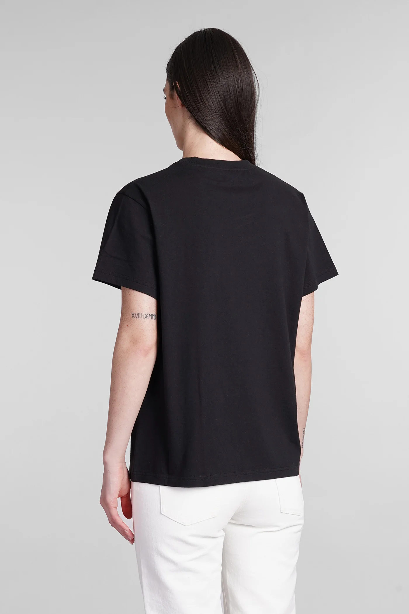 T-Shirt in black cotton - Image 3