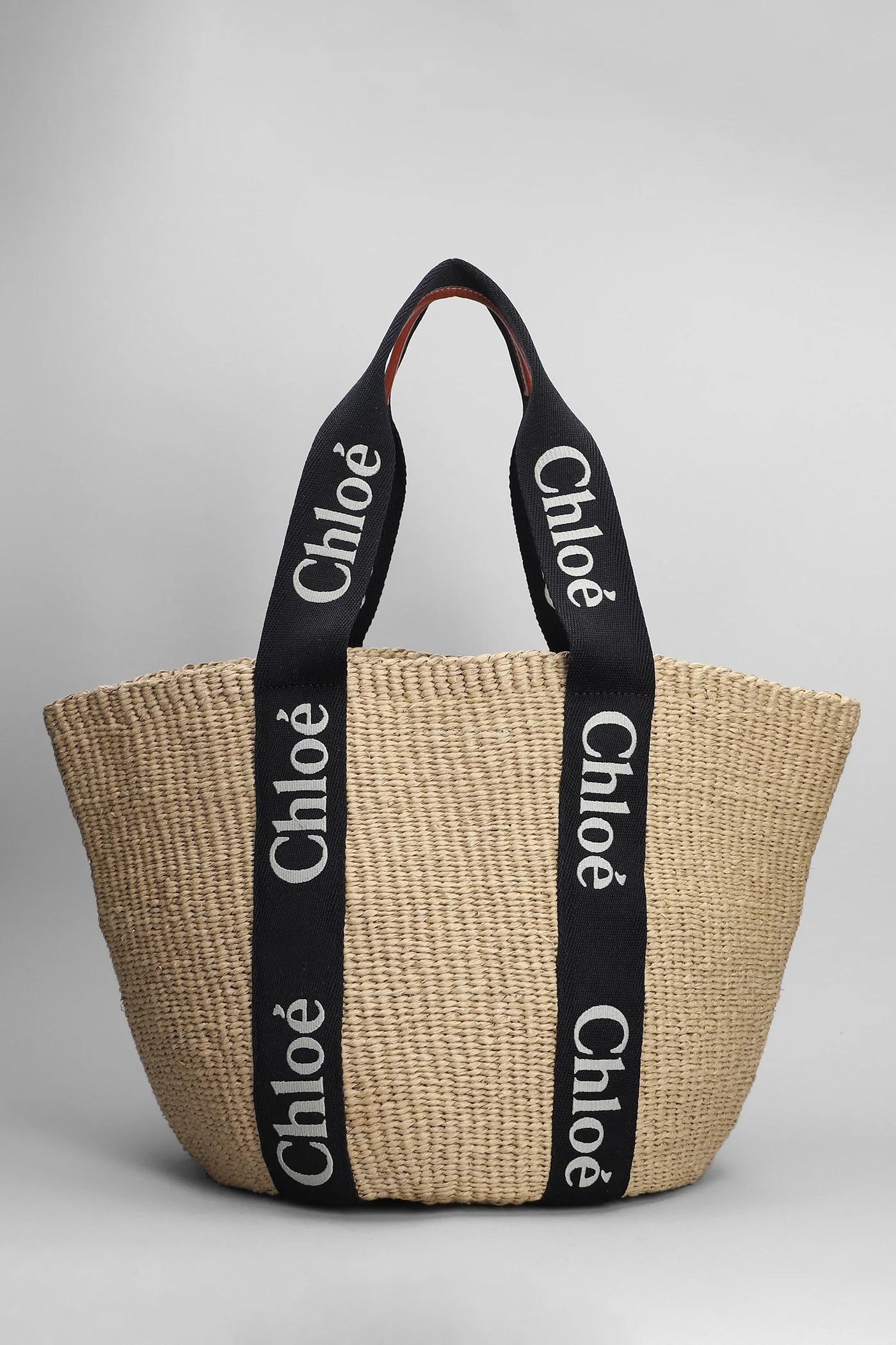 Woody basker Tote in black wool and polyamide - Image 3