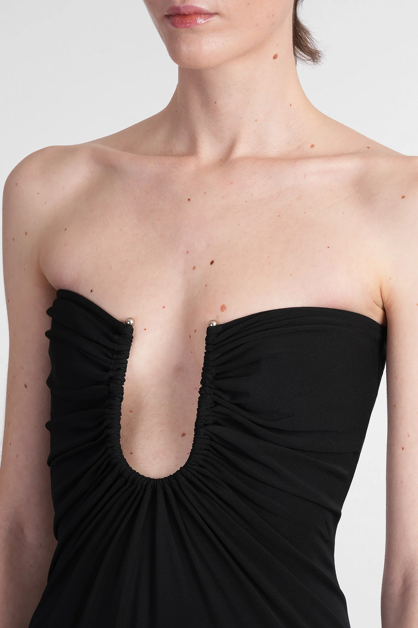 Long dress in black viscose - Image 20