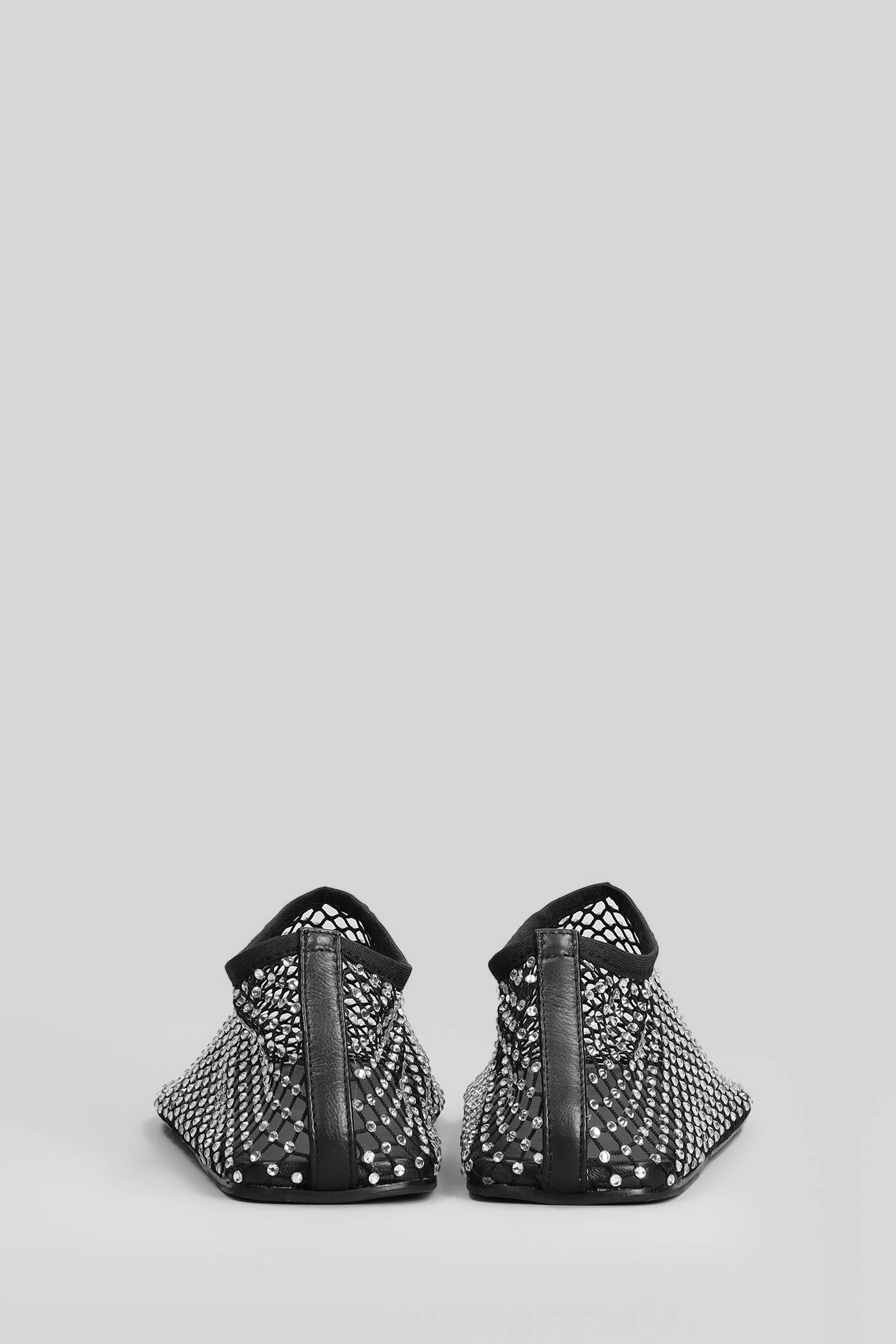 Minette flat Ballet flats in black nylon and leather - Image 4