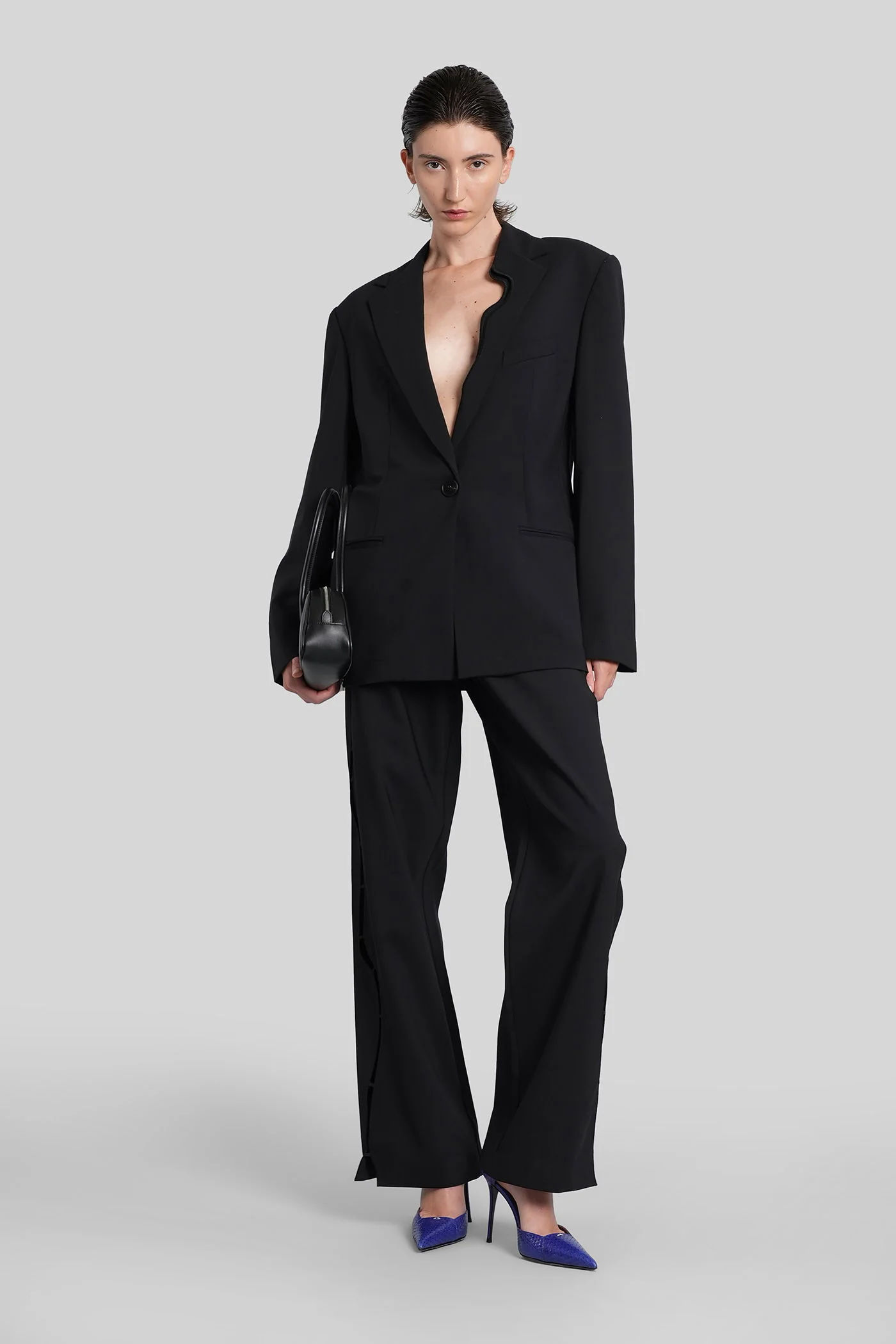 Pants in black wool - Image 2