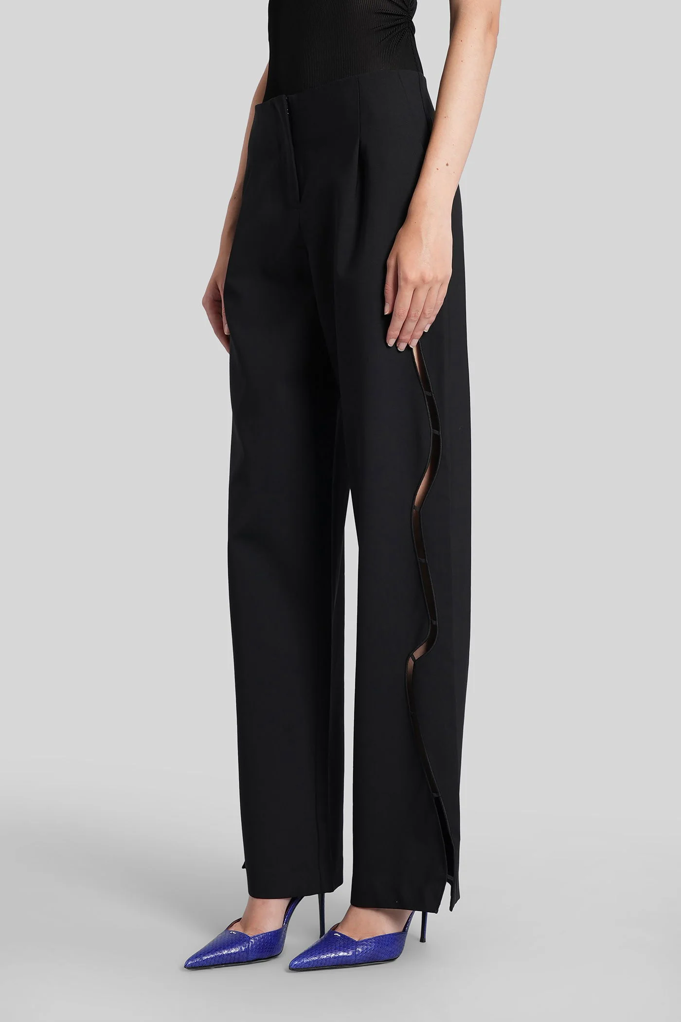 Pants in black wool - Image 4