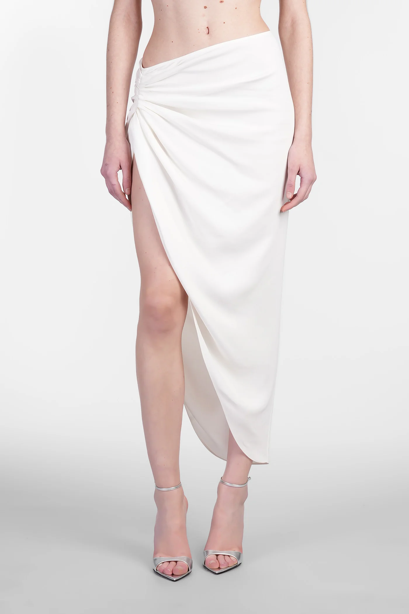 Skirt in white viscose