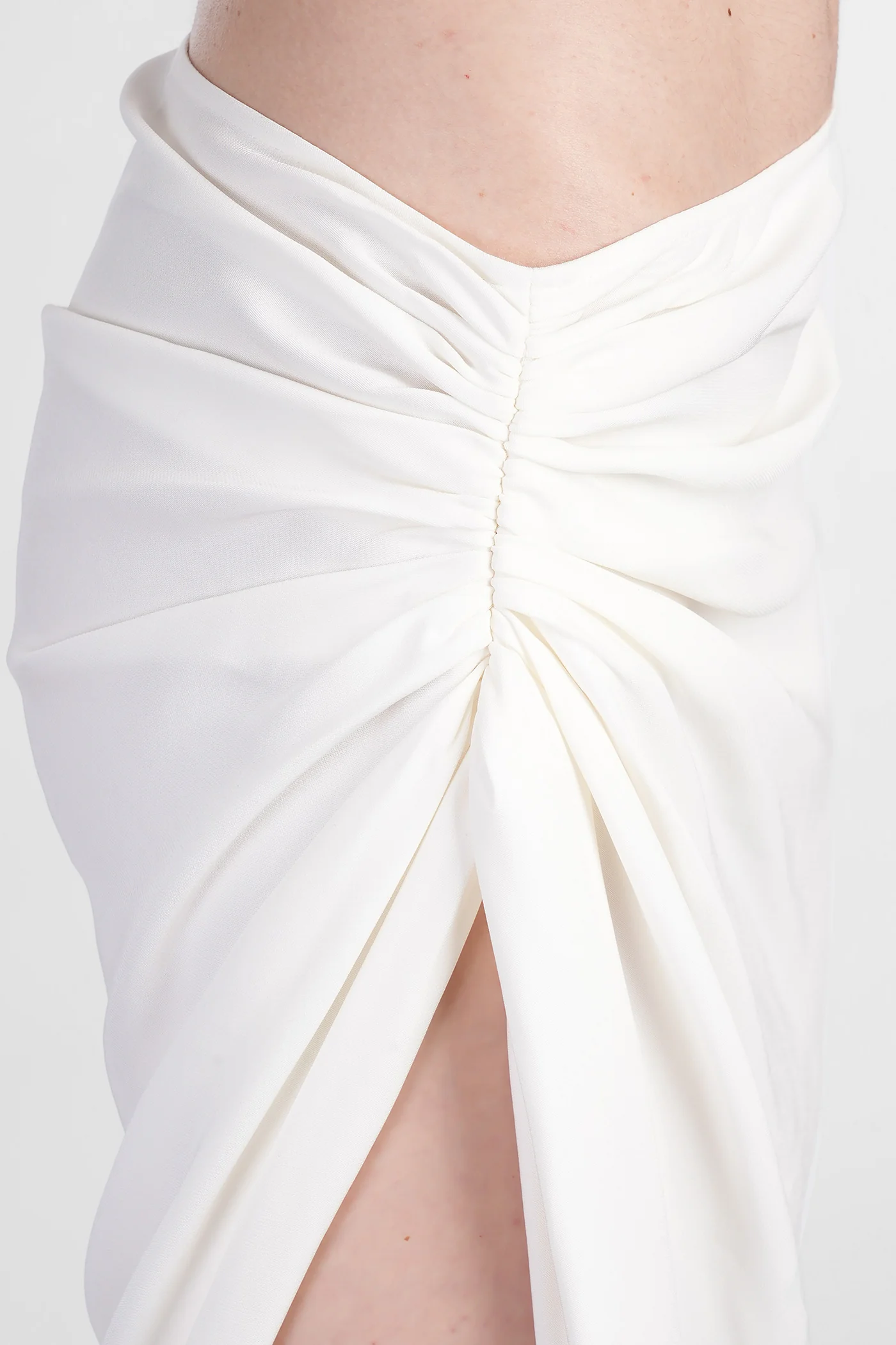 Skirt in white viscose - Image 5