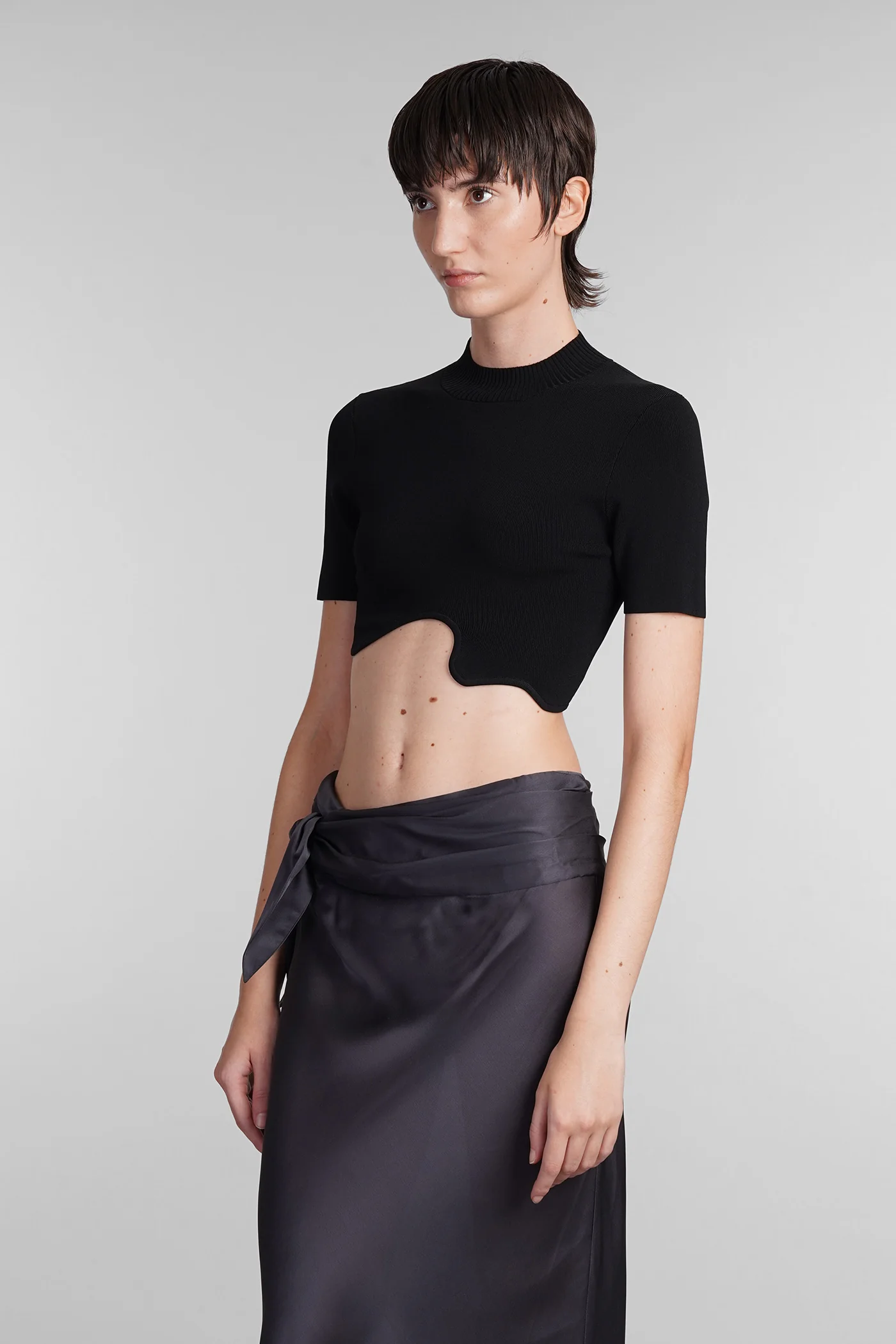 Topwear in black viscose - Image 4
