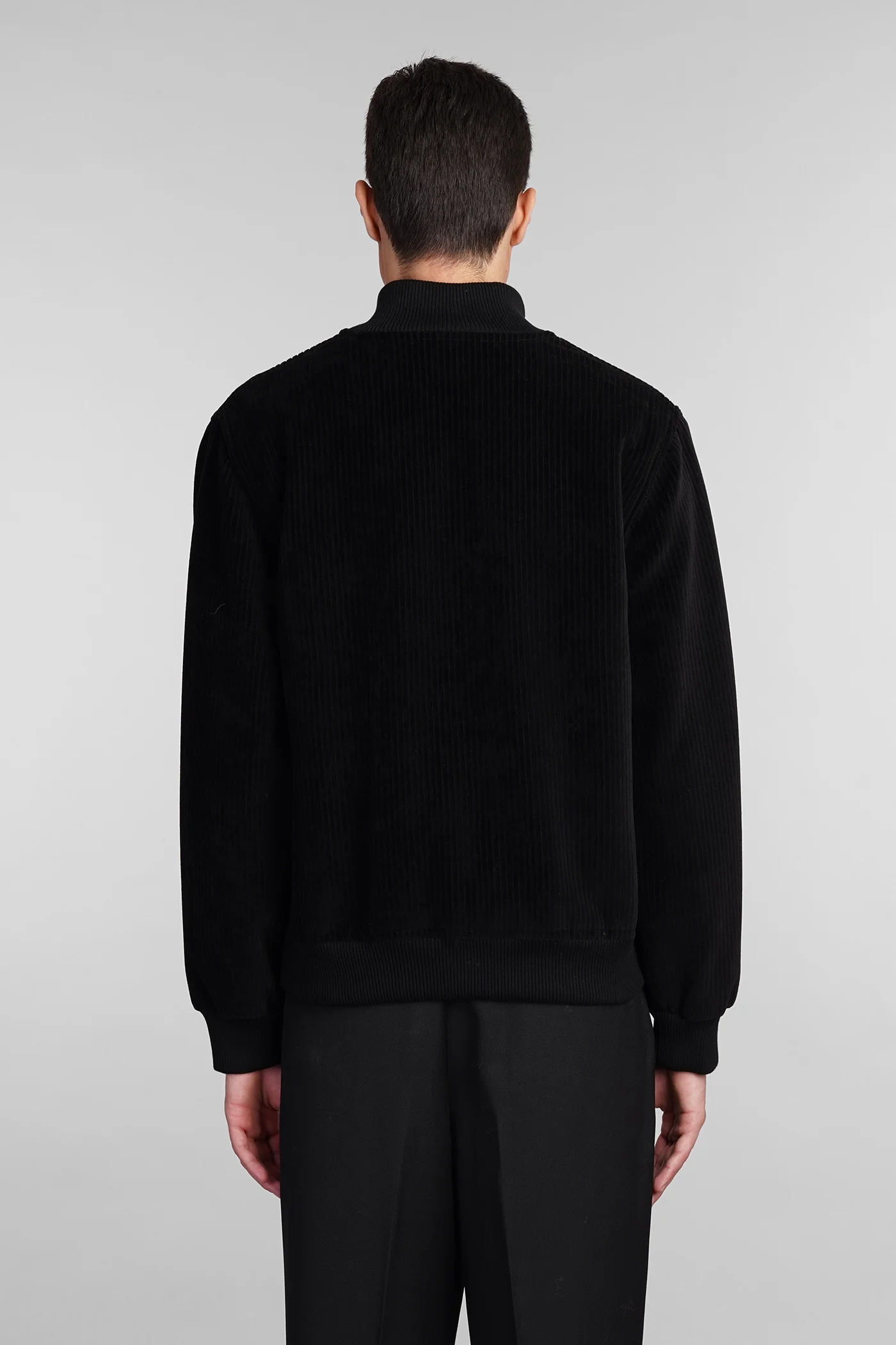 Bomber Jacket in black cotton - Image 3