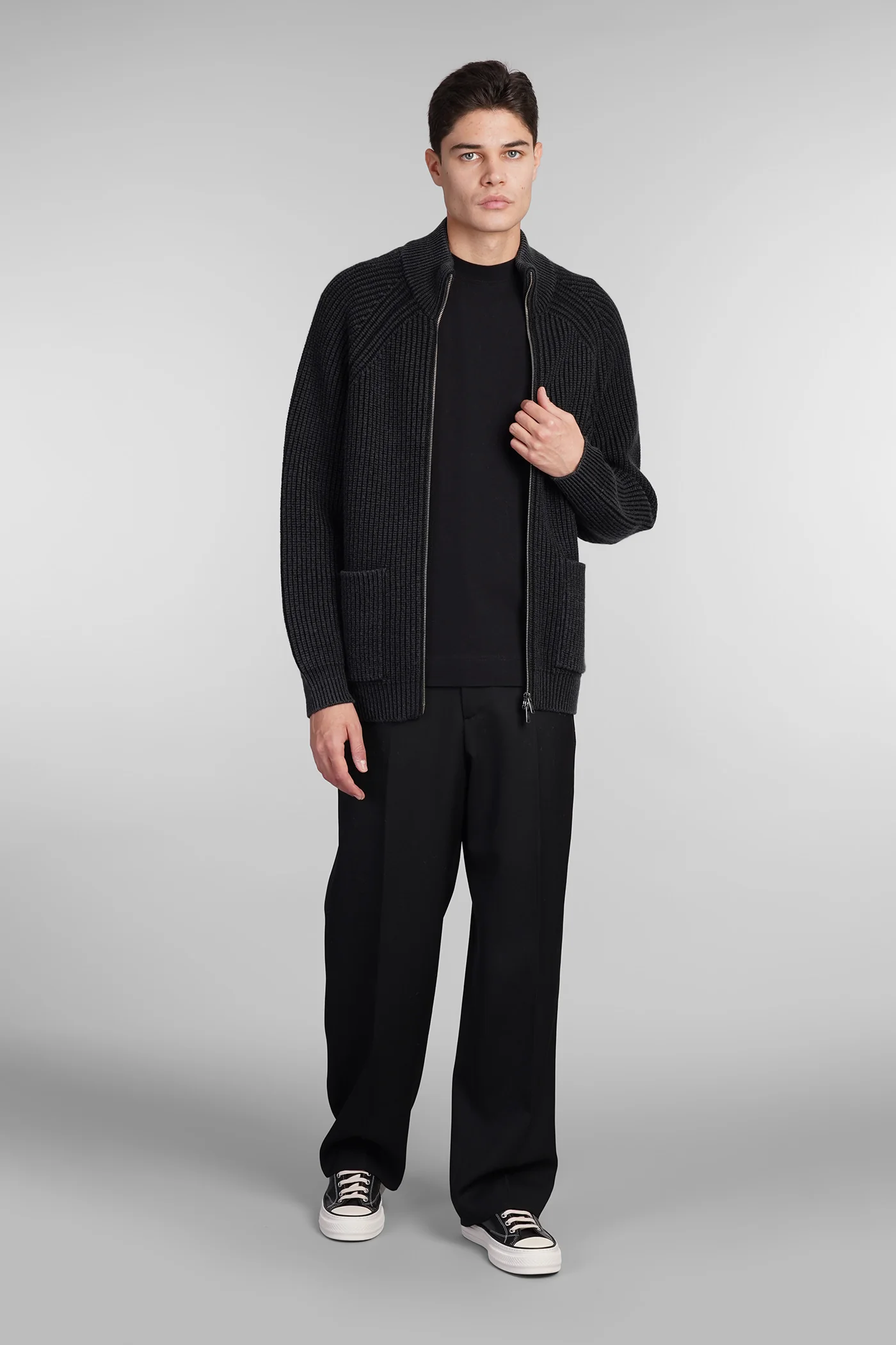 Knitwear in black wool - Image 2