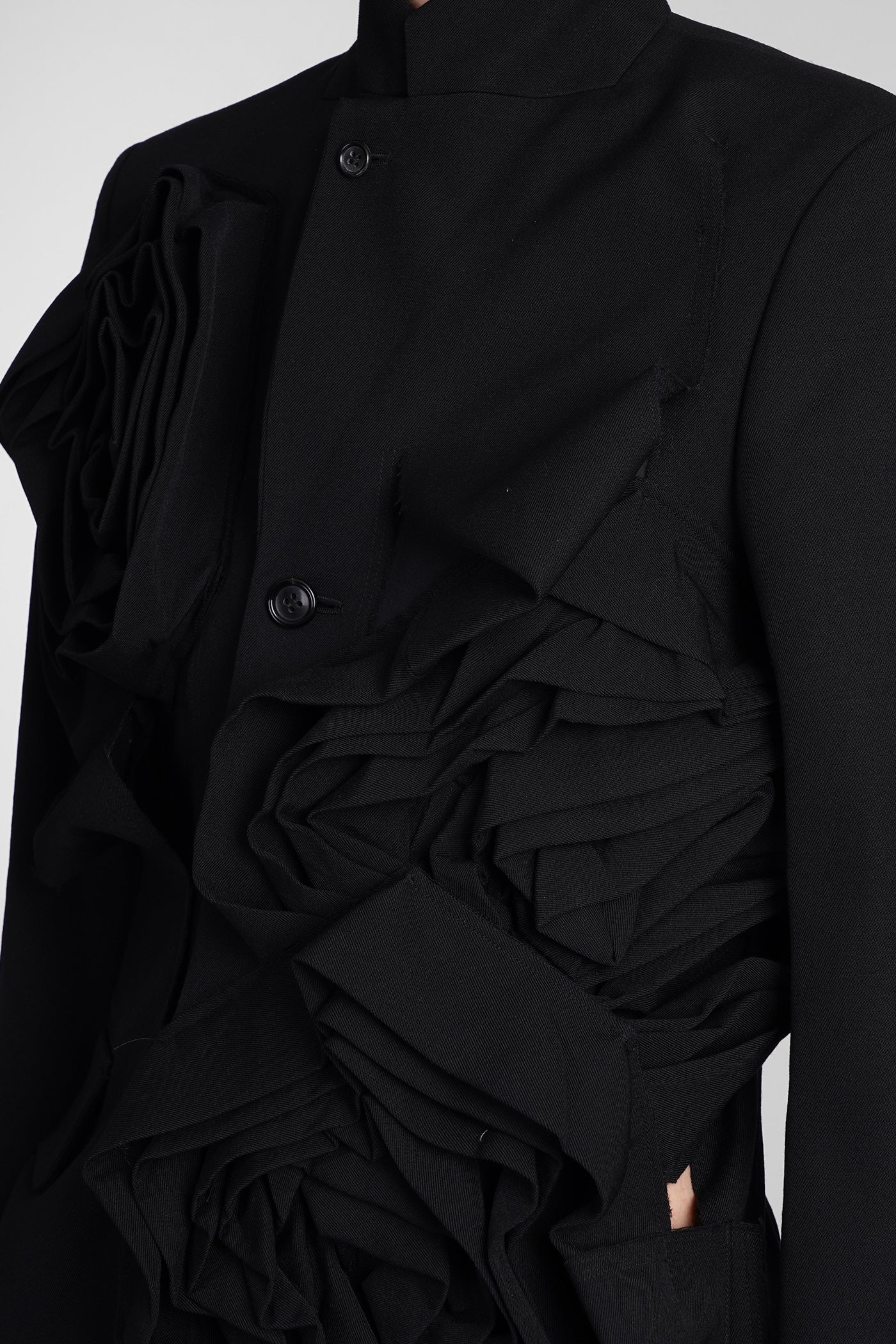 Blazer in black wool - Image 5