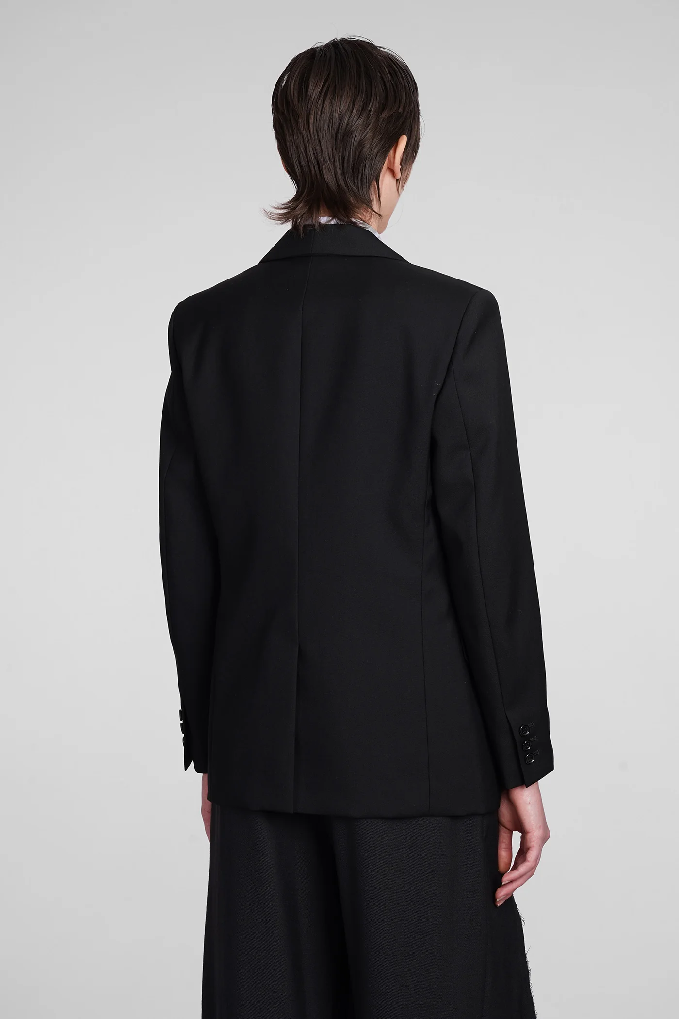 Blazer in black wool - Image 3