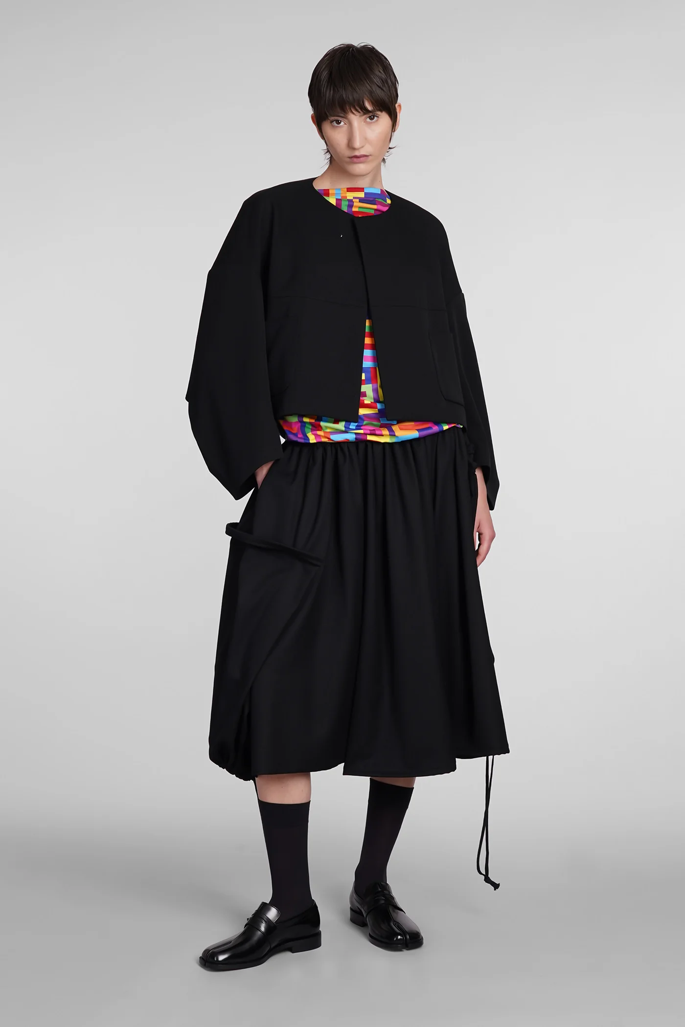 Casual jacket in black wool - Image 2