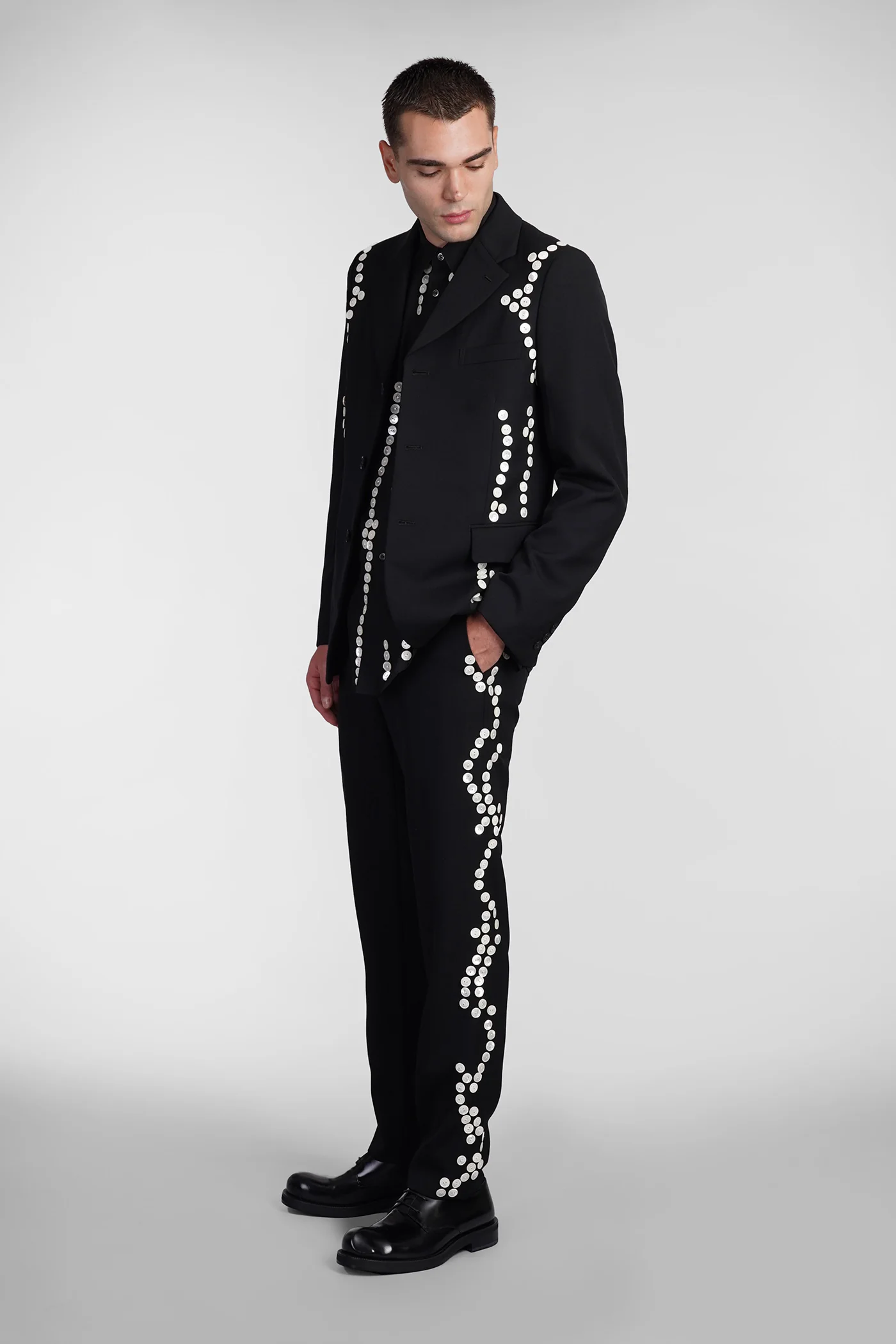 Pants in black wool - Image 2