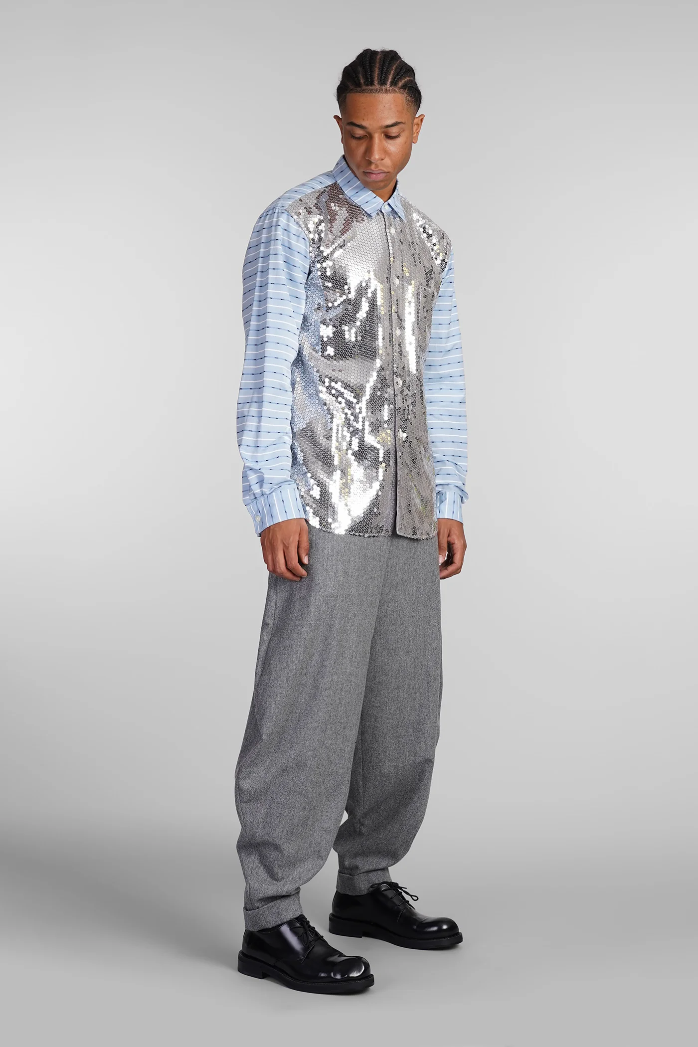 Pants in grey nylon - Image 2