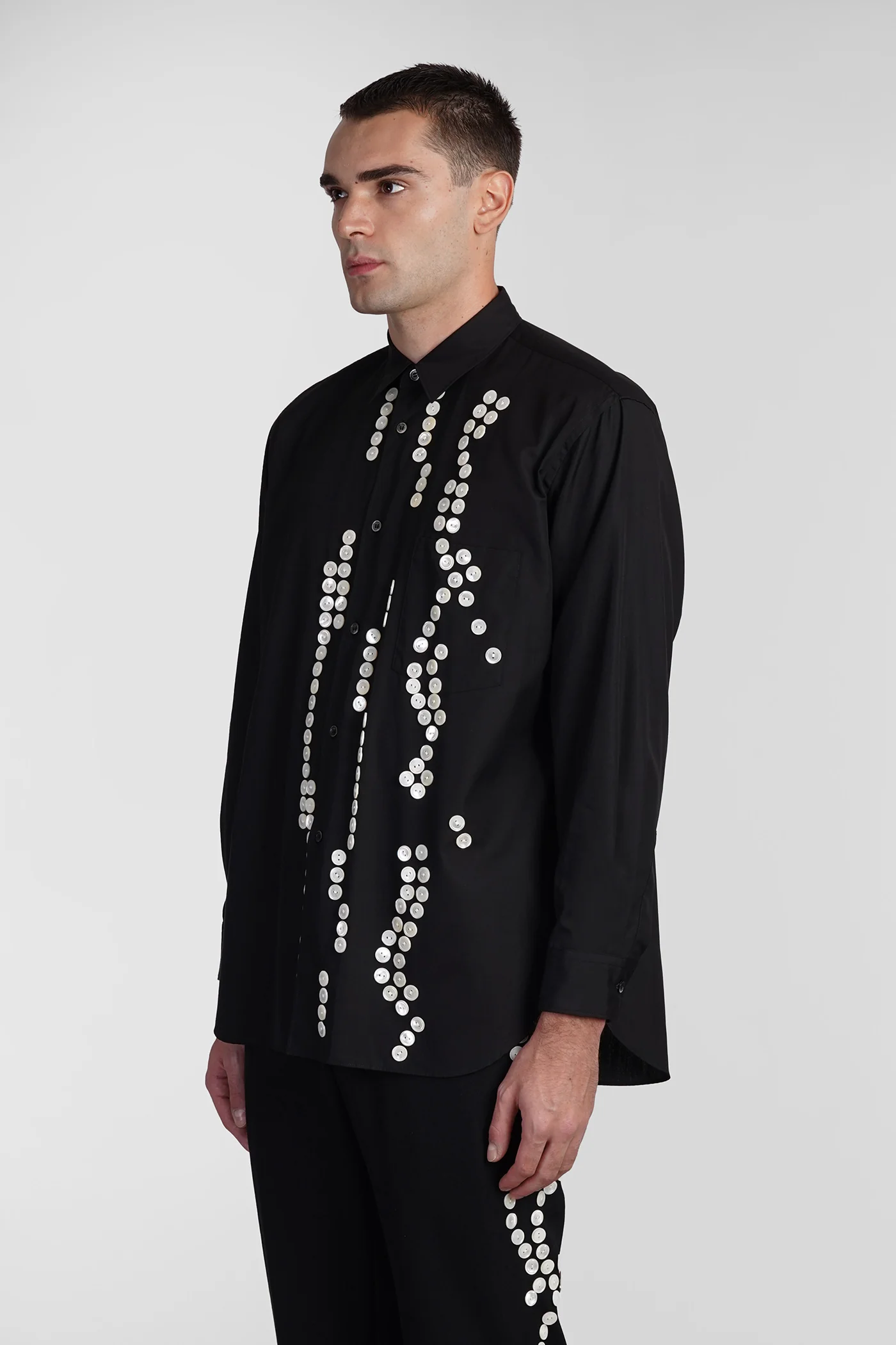 Shirt in black cotton - Image 4