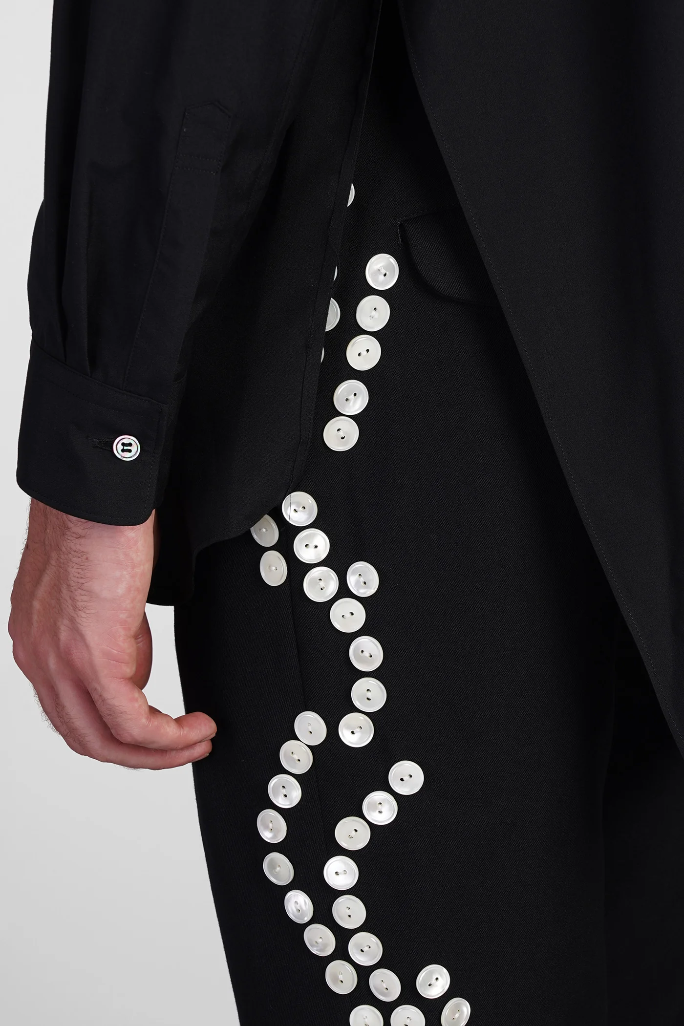 Shirt in black polyester - Image 5