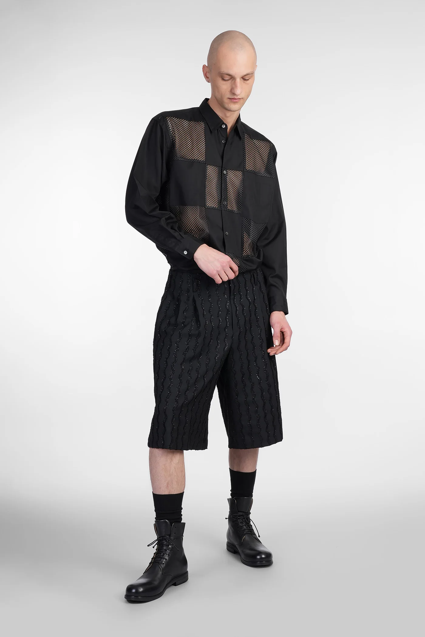 Shorts in black wool - Image 2