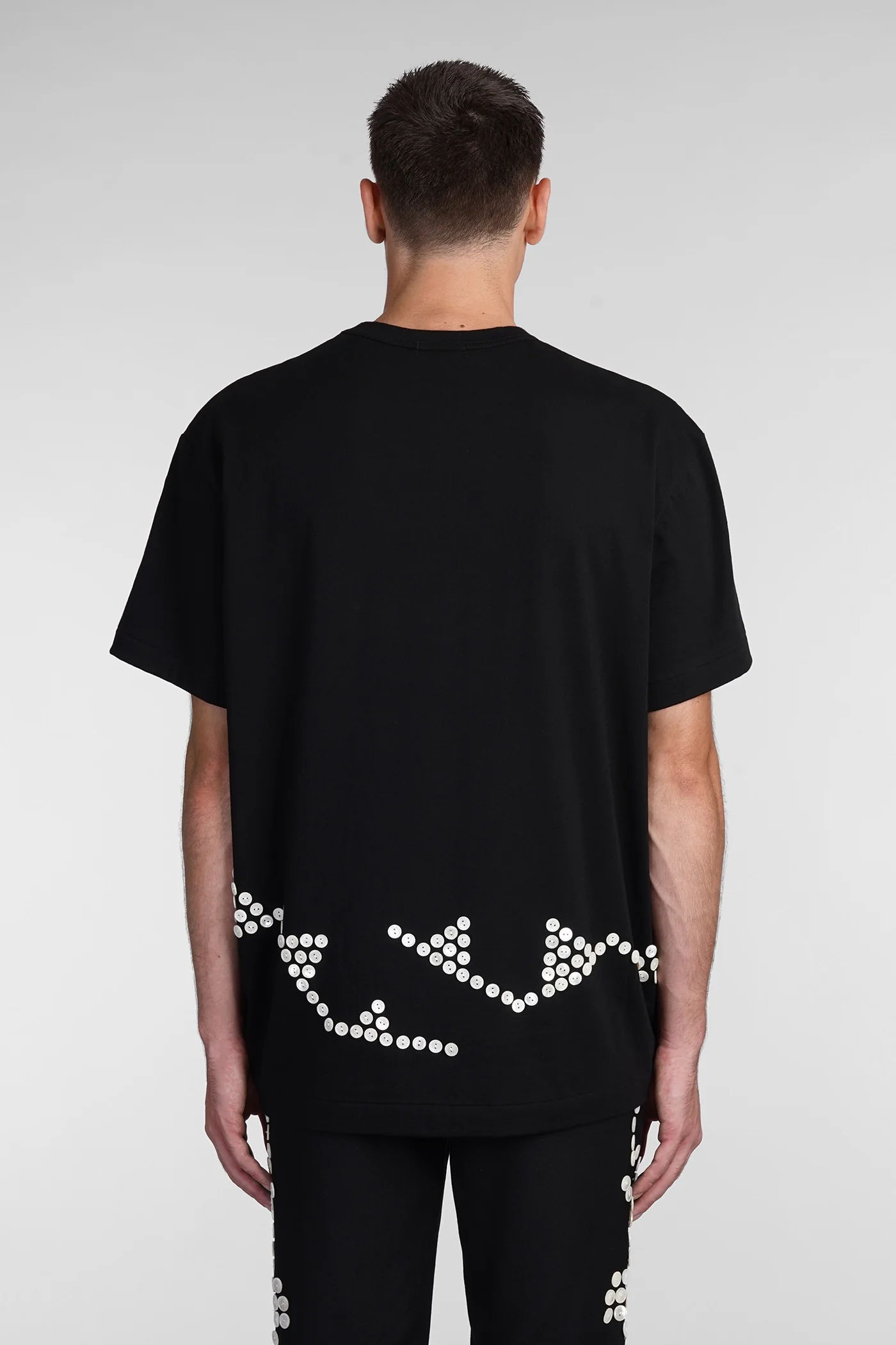 T-Shirt in black cotton - Image 3