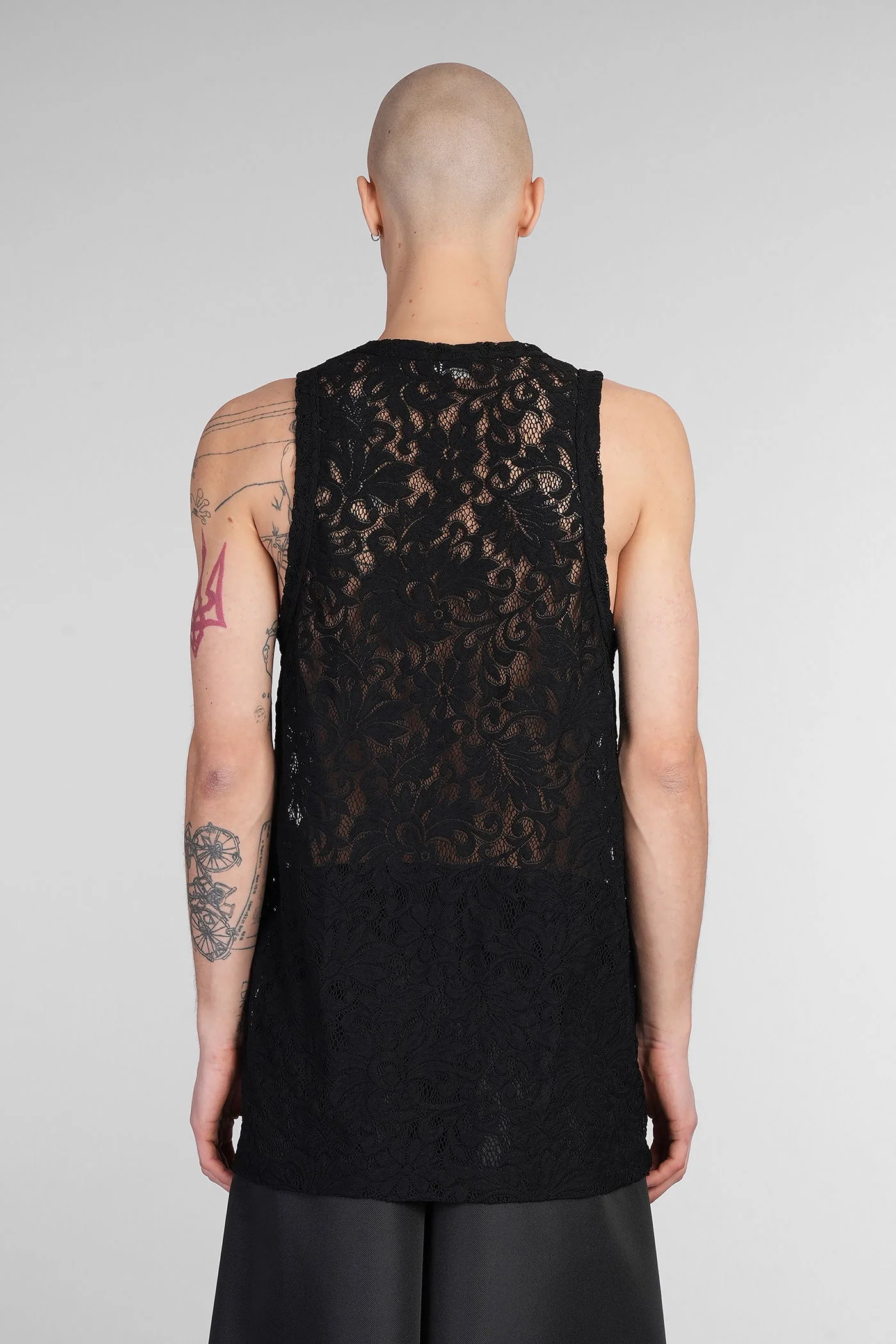 tank Top in black polyester - Image 3