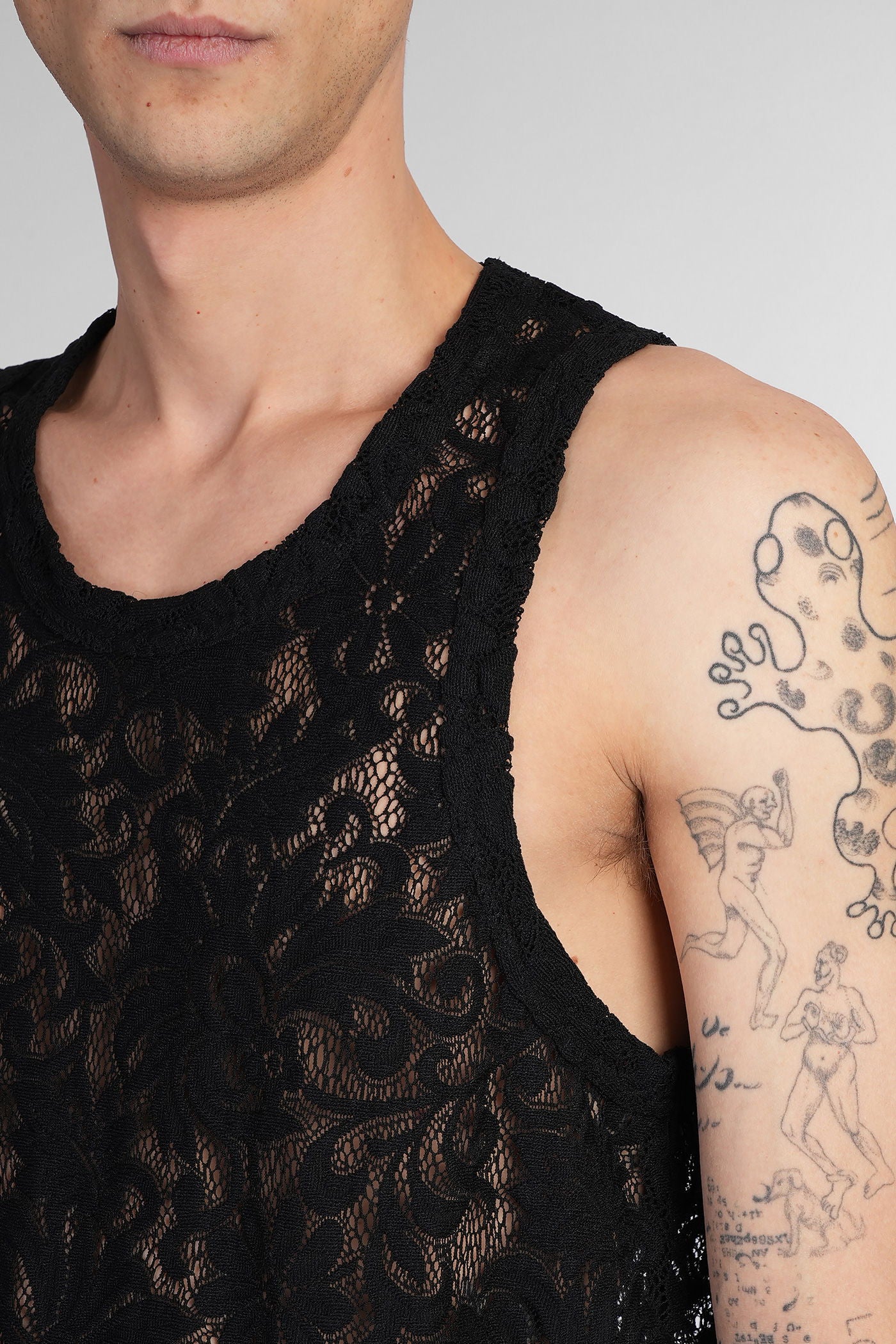tank Top in black polyester - Image 5
