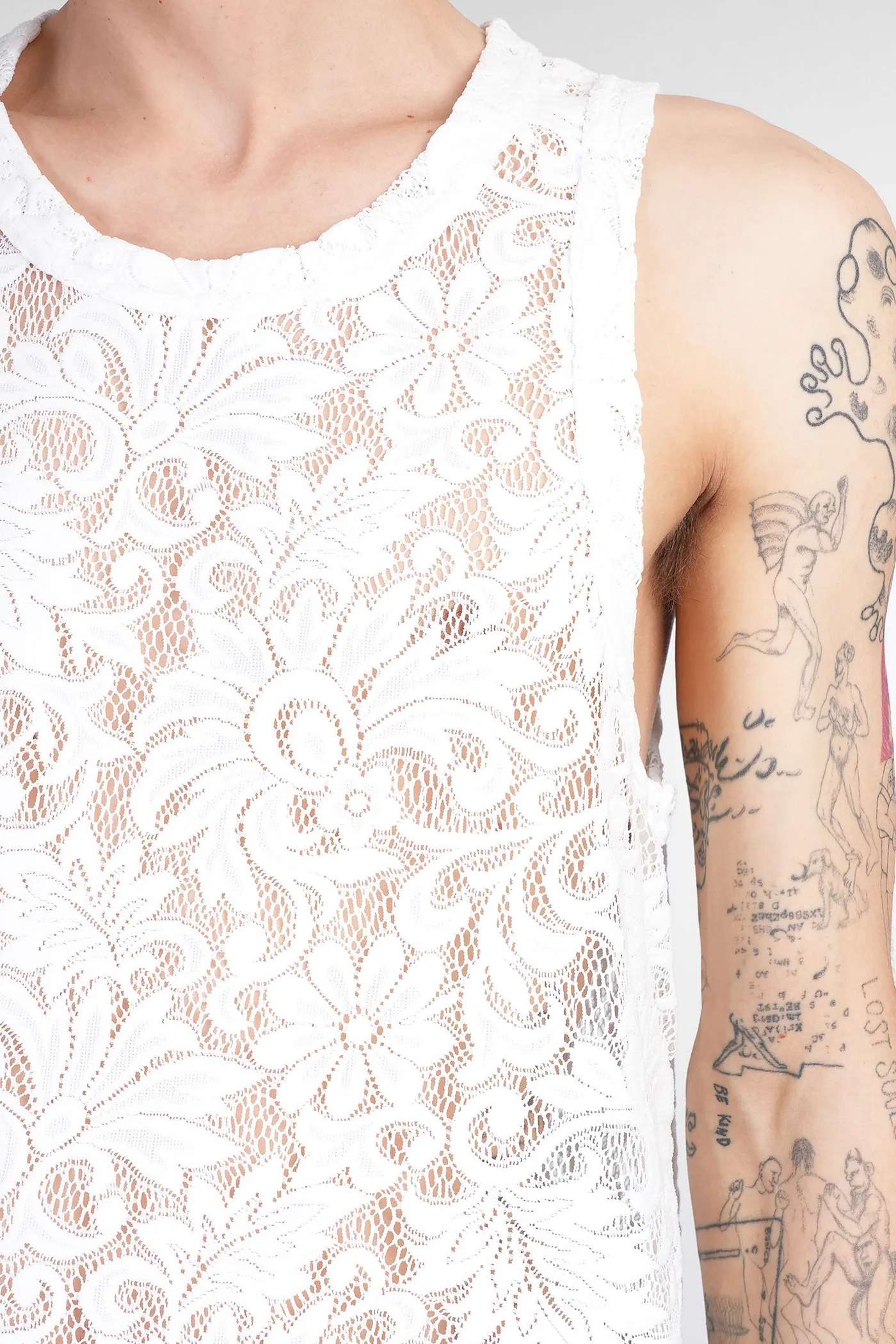 tank Top in white polyester - Image 5