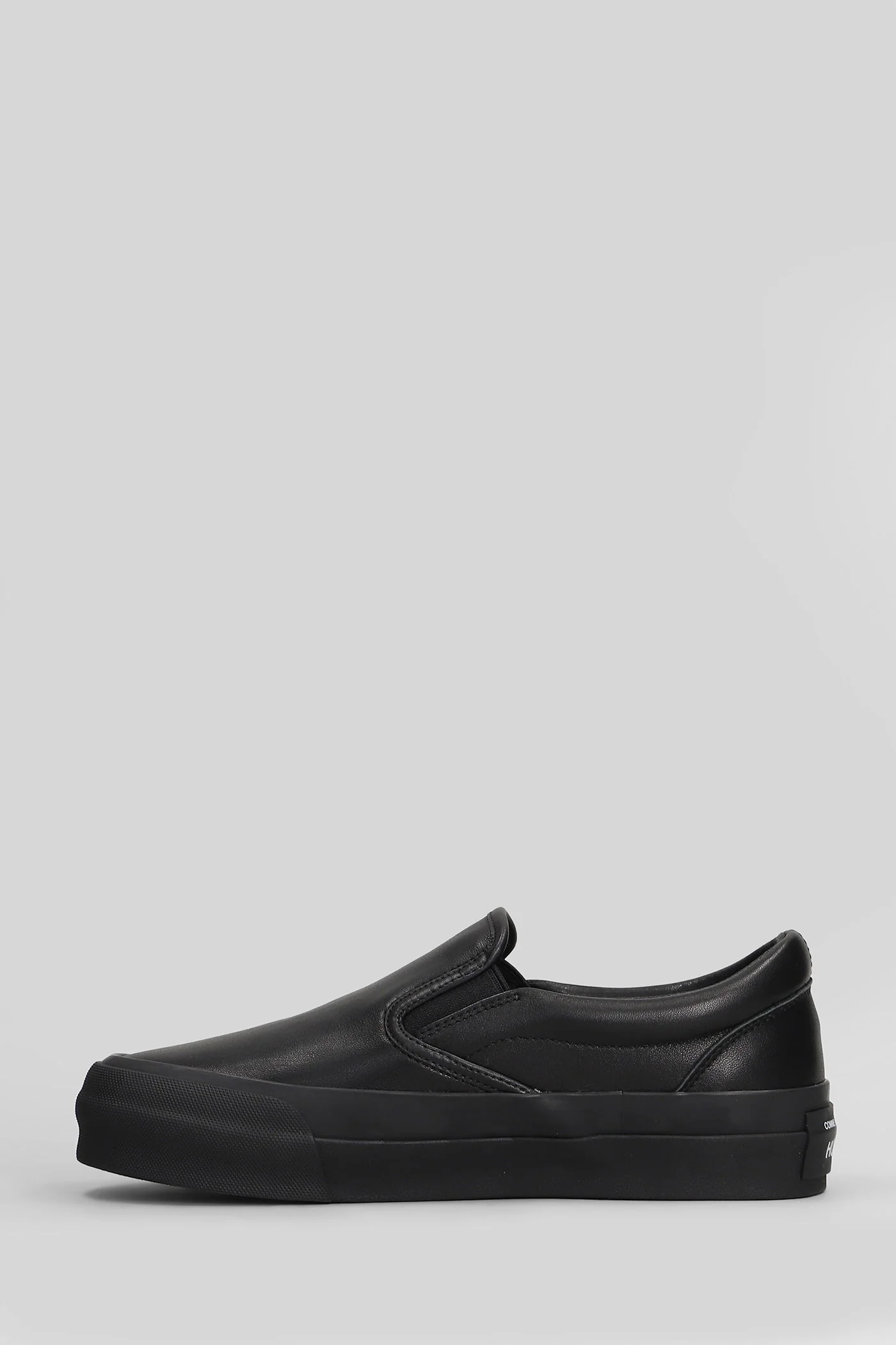 Sneakers in black leather - Image 3