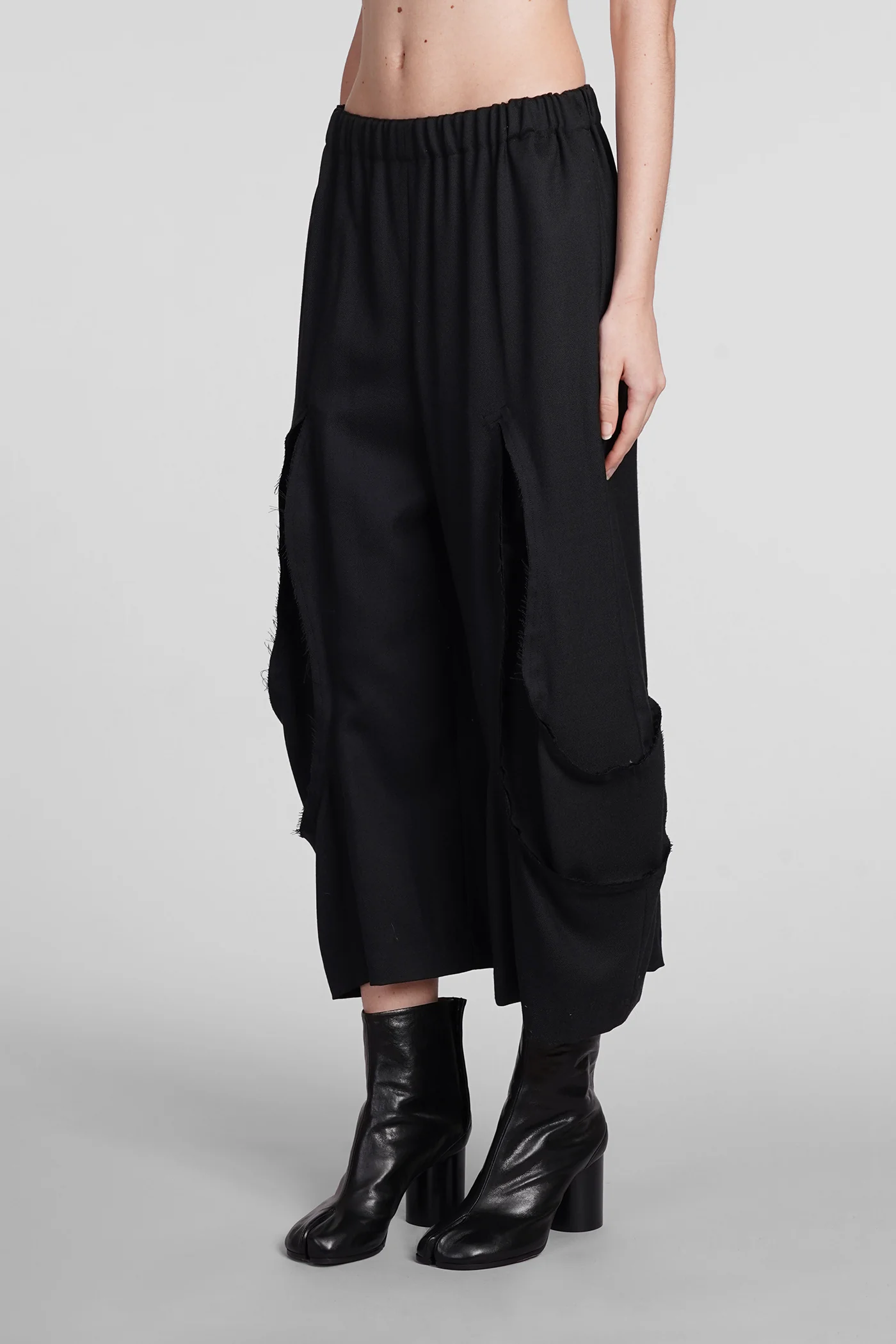 Pants in black wool - Image 4
