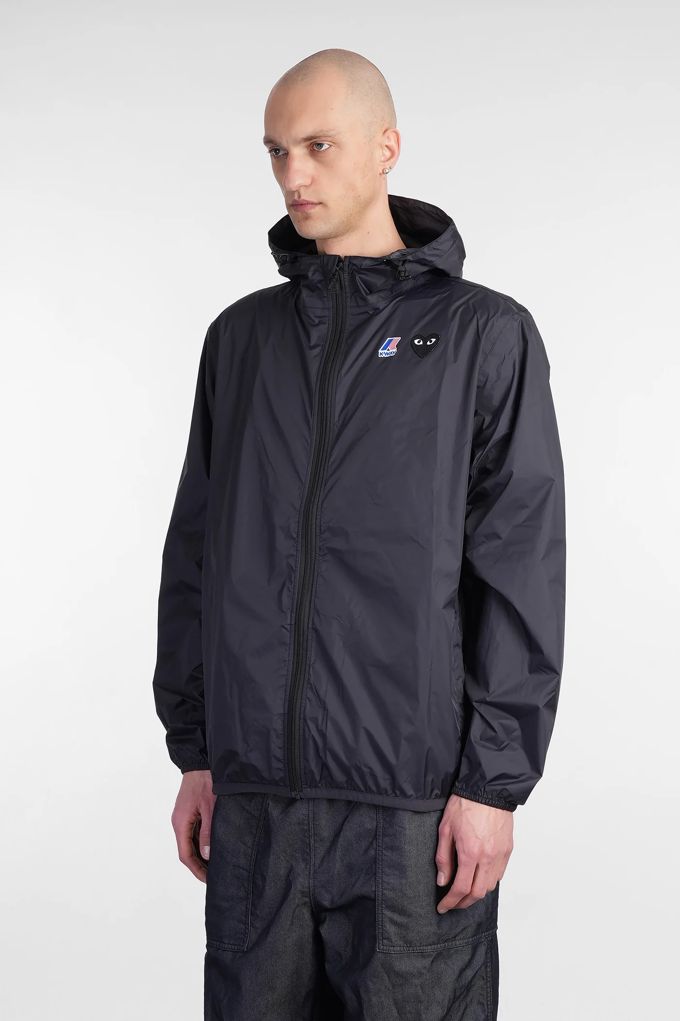 Casual jacket in black nylon - Image 4