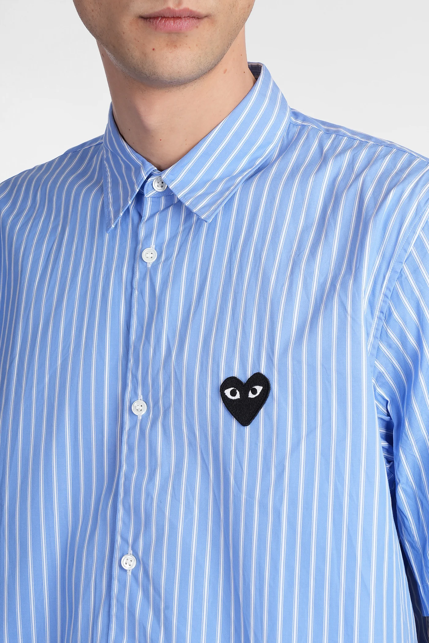 Shirt in cyan cotton - Image 5