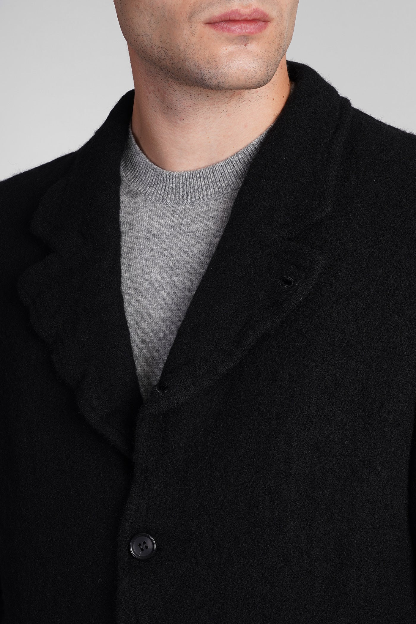 Casual jacket in black wool - Image 5