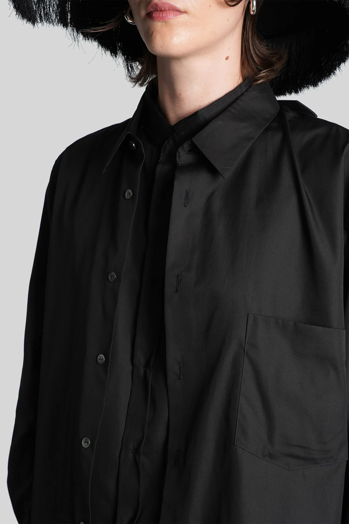 Shirt in black cotton - Image 5