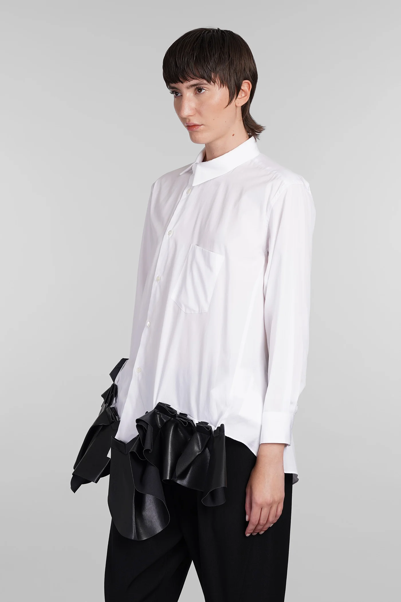 Shirt in white cotton - Image 4