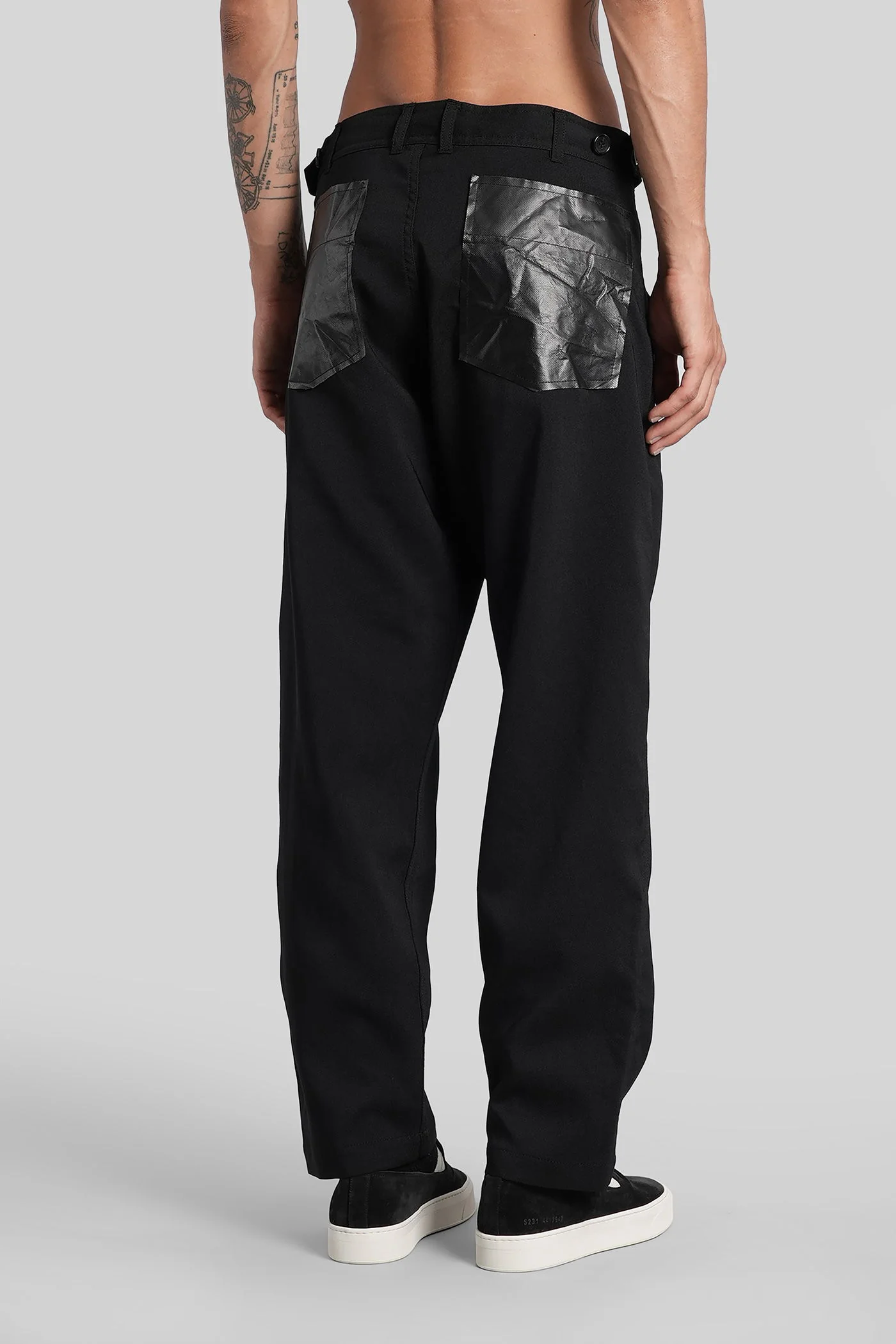 Pants in black polyester - Image 3