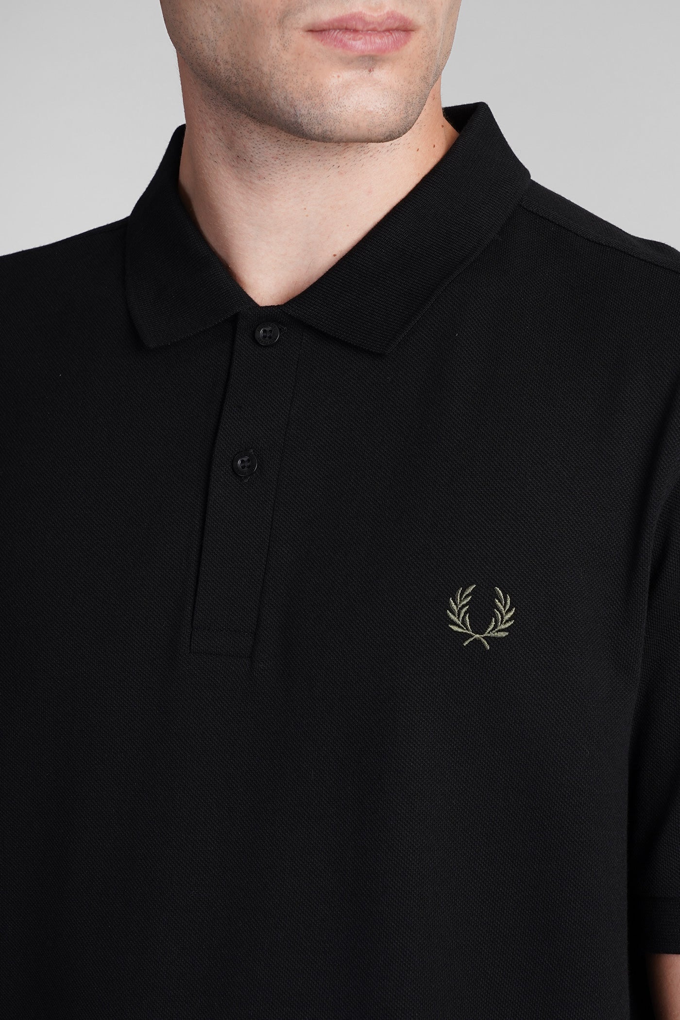Polo in black cotton - Image 5