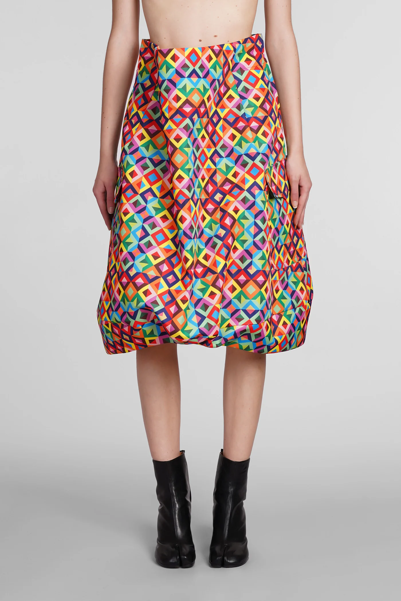 Skirt in multicolor polyester