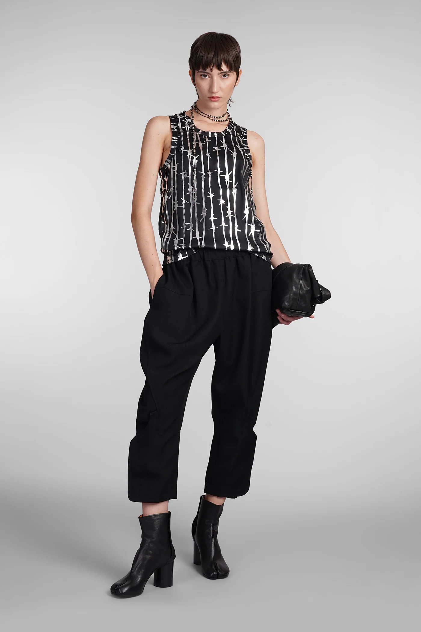 Topwear in black polyester - Image 2