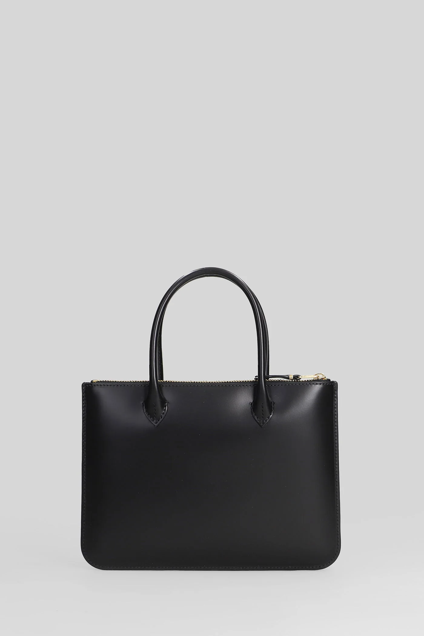 Hand bag in black leather - Image 3
