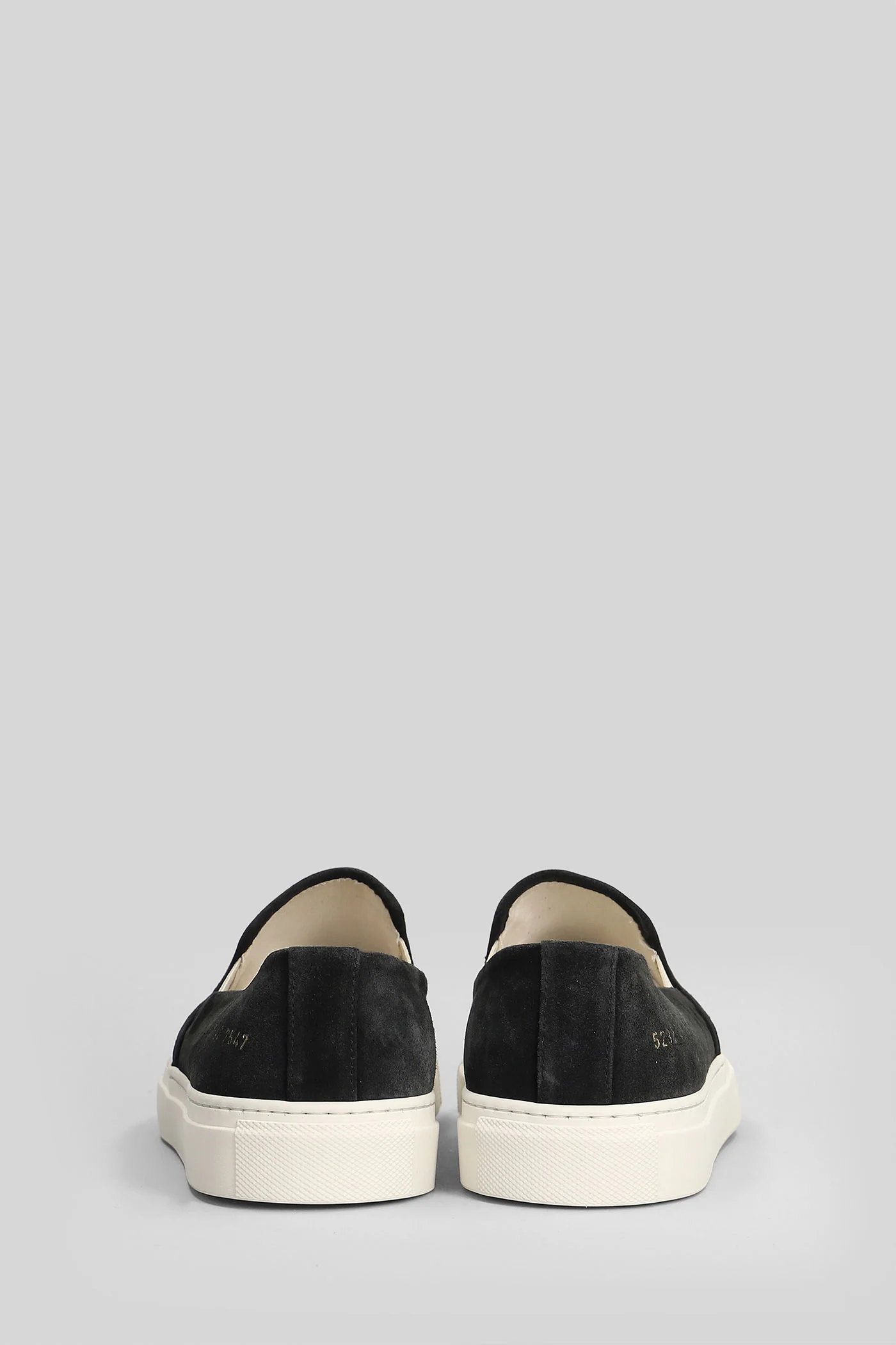 Minimal slip on low Loafers in black suede - Image 4