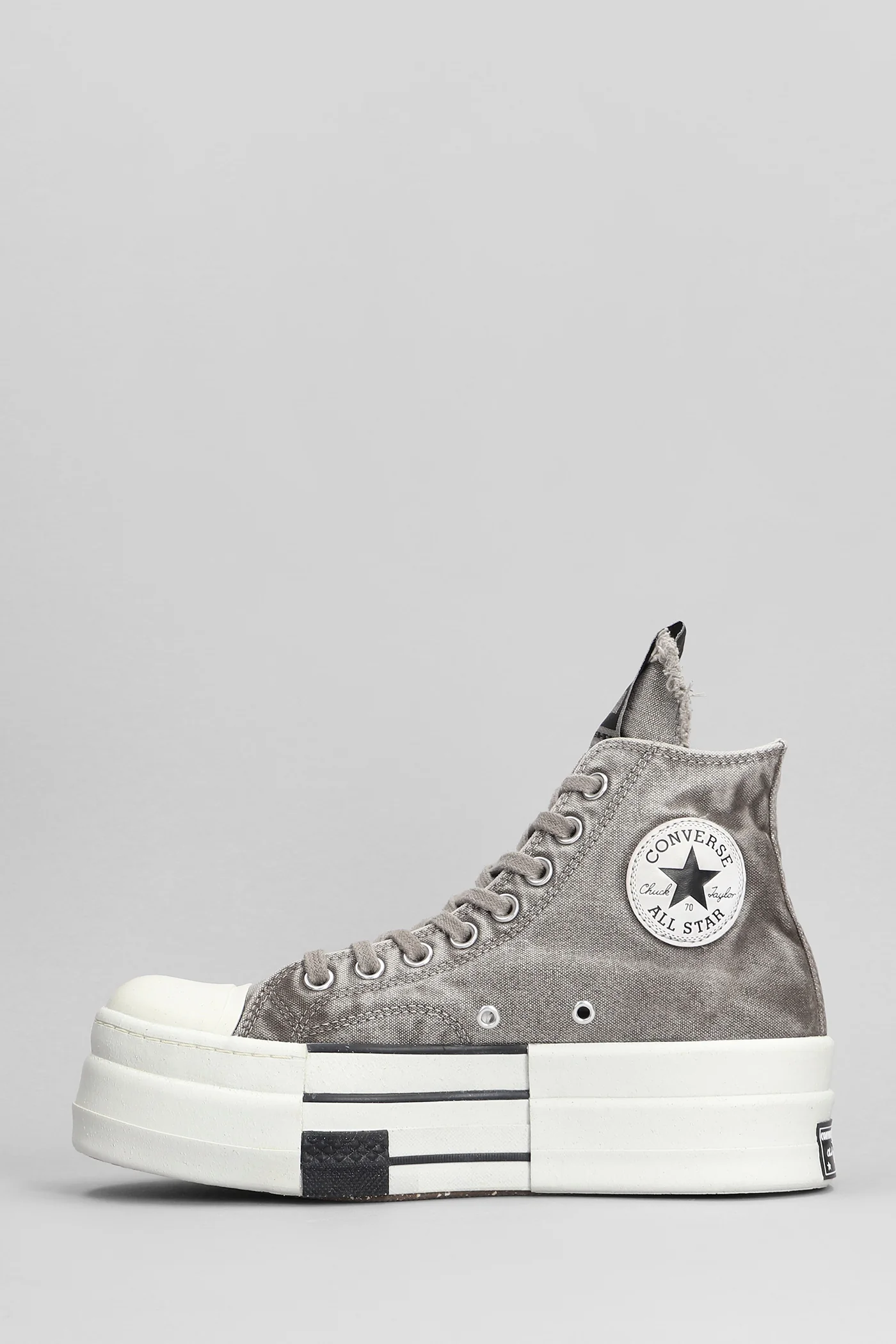 Dbl drkstar Sneakers in grey cotton - Image 3