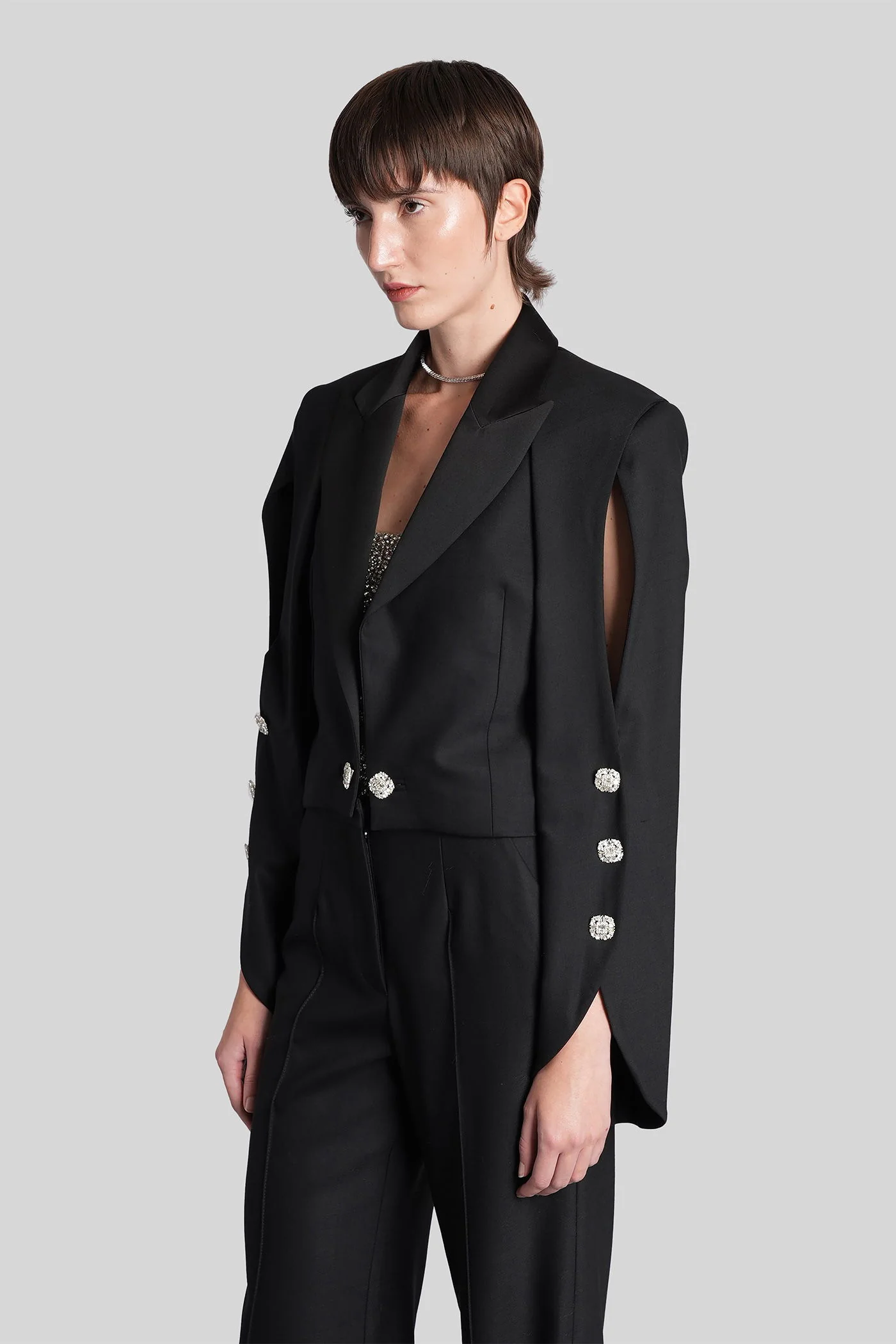 Martti Blazer in black wool - Image 4