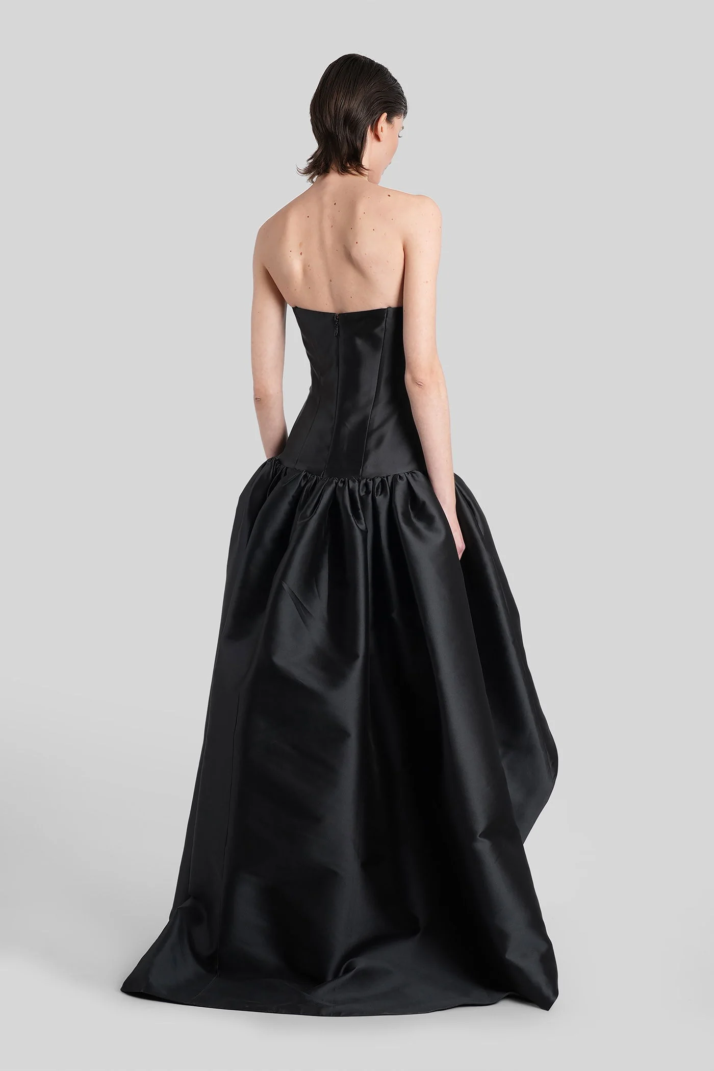 Thara Long dress in black polyester - Image 3