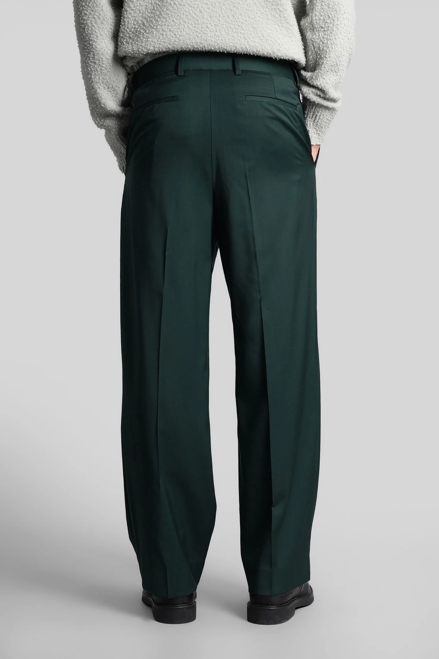 Alain Pants in green wool - Image 3
