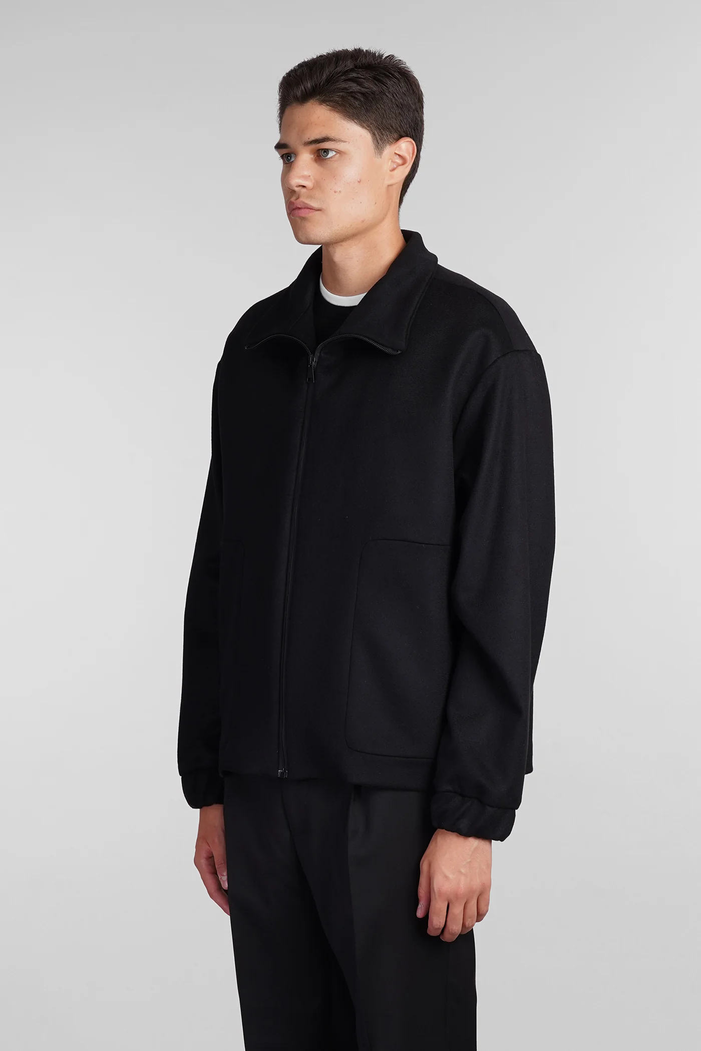 Alber Casual jacket in black wool - Image 4