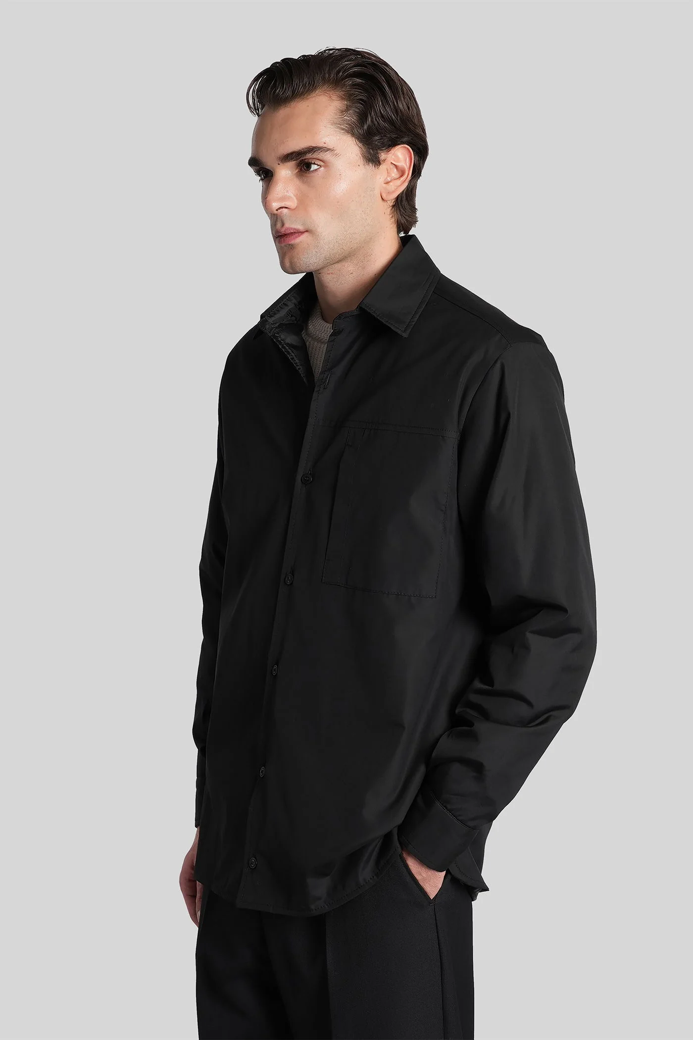 Ethan Casual jacket in black cotton - Image 4