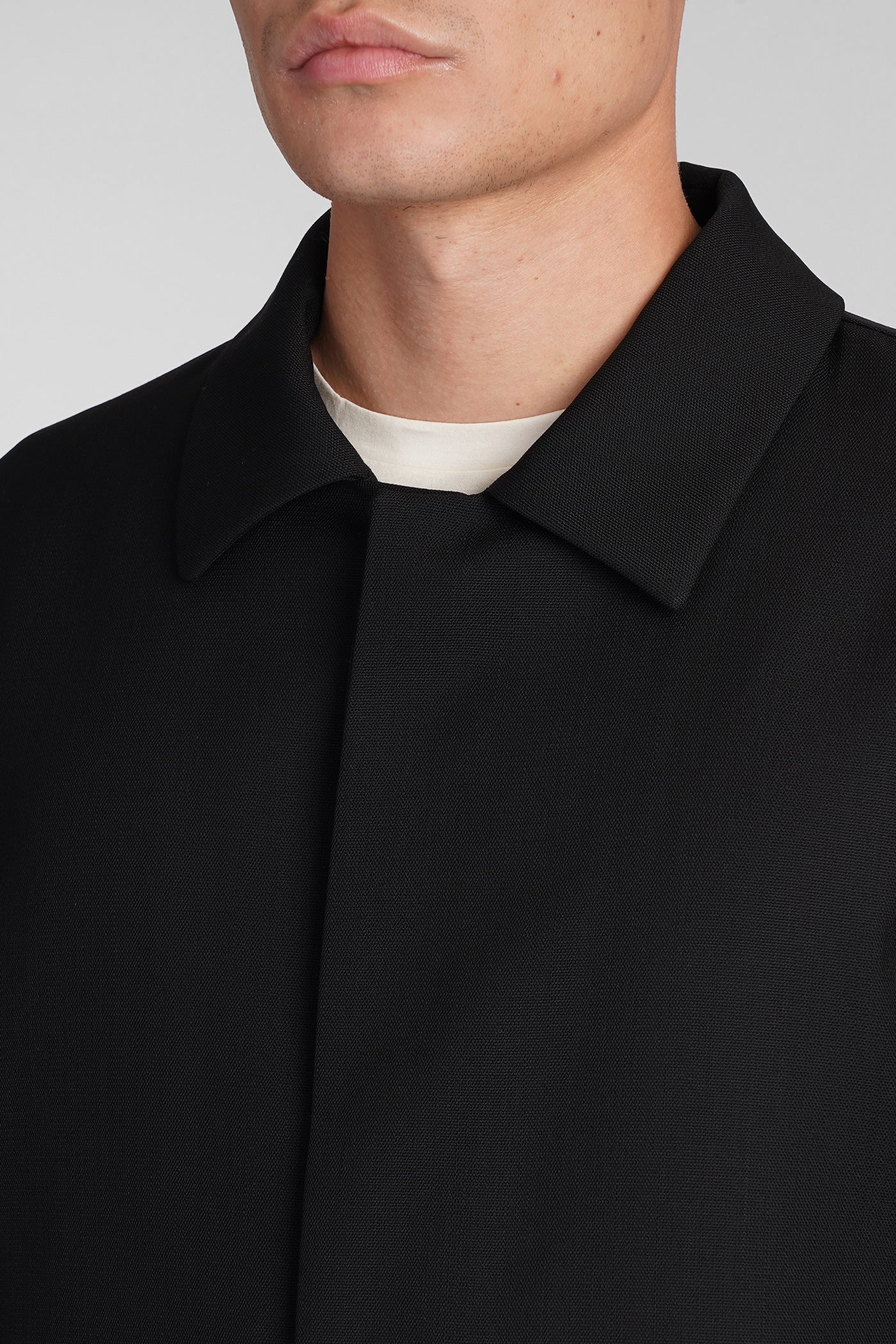 Mike Casual jacket in black wool - Image 5
