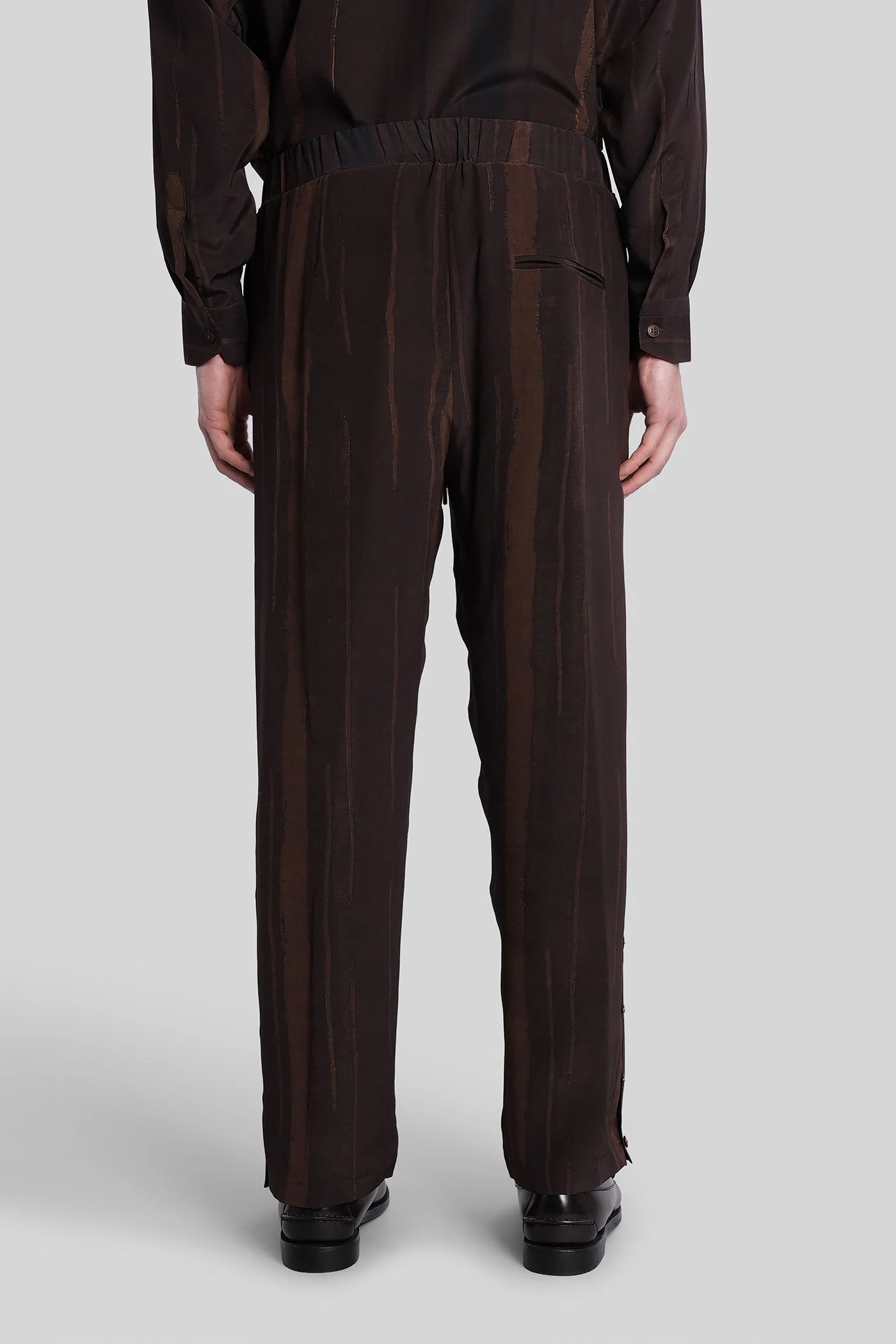 Pajabot Pants in brown silk - Image 3