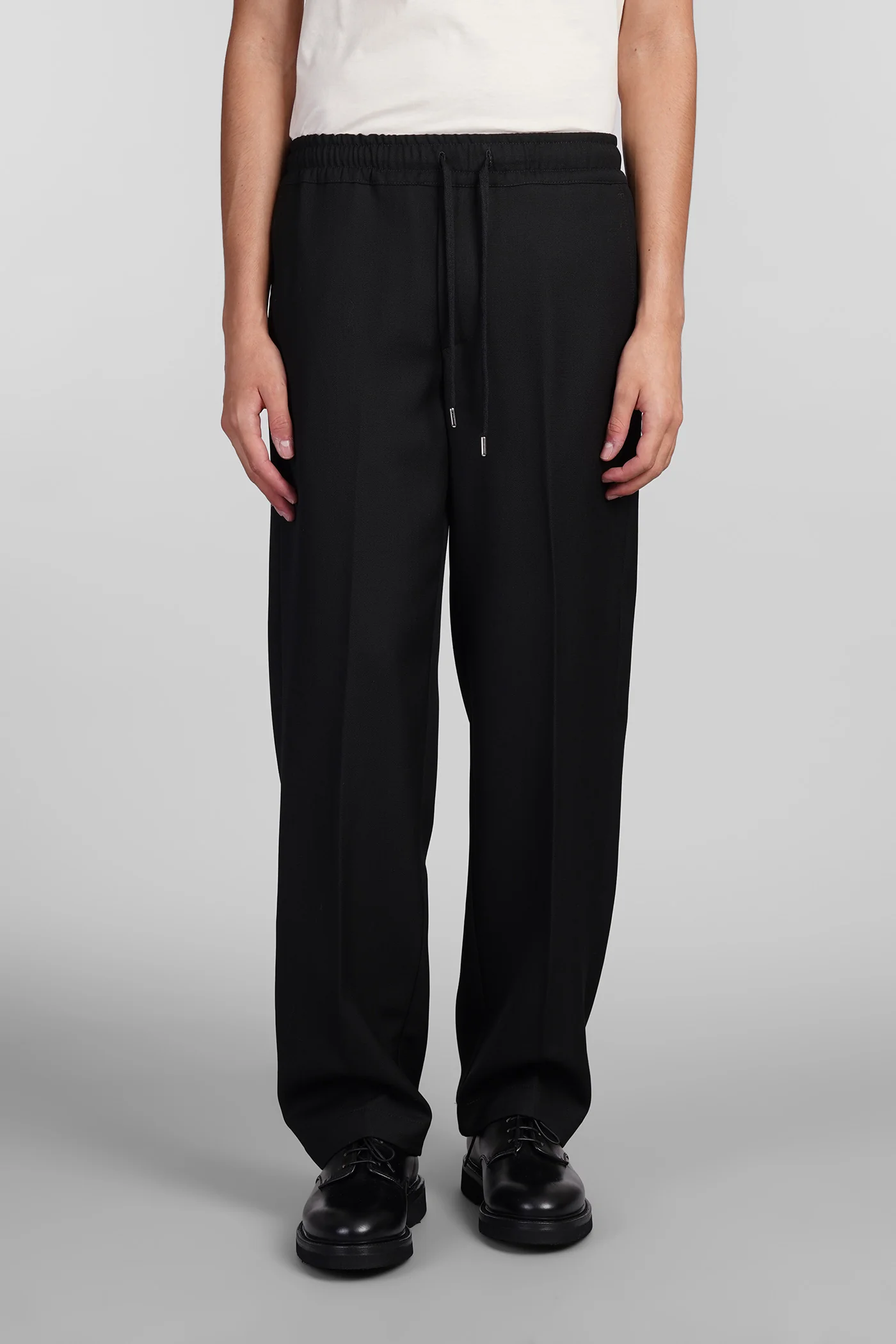 Pajama Pants in black wool