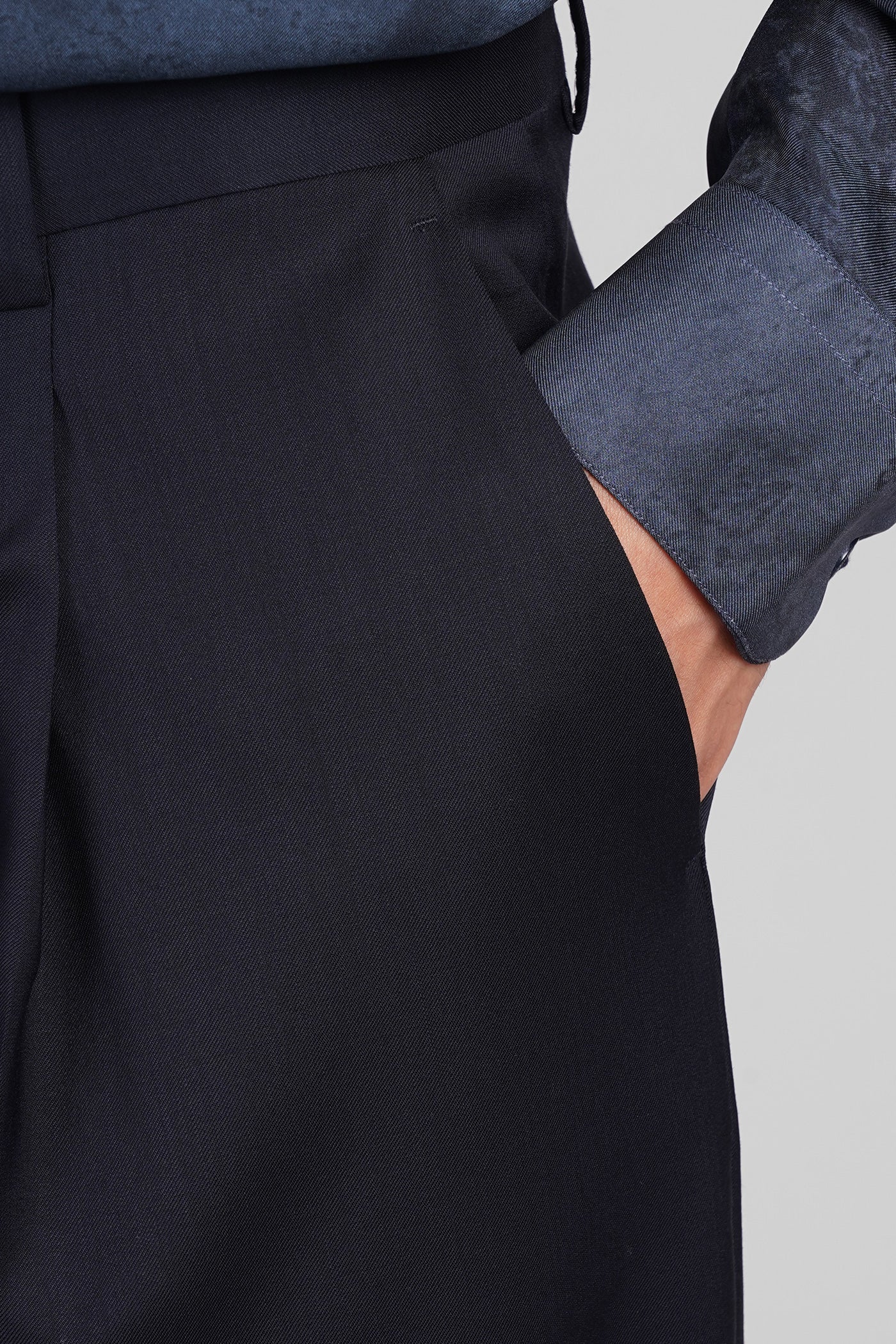 Vincent Pants in blue wool - Image 5