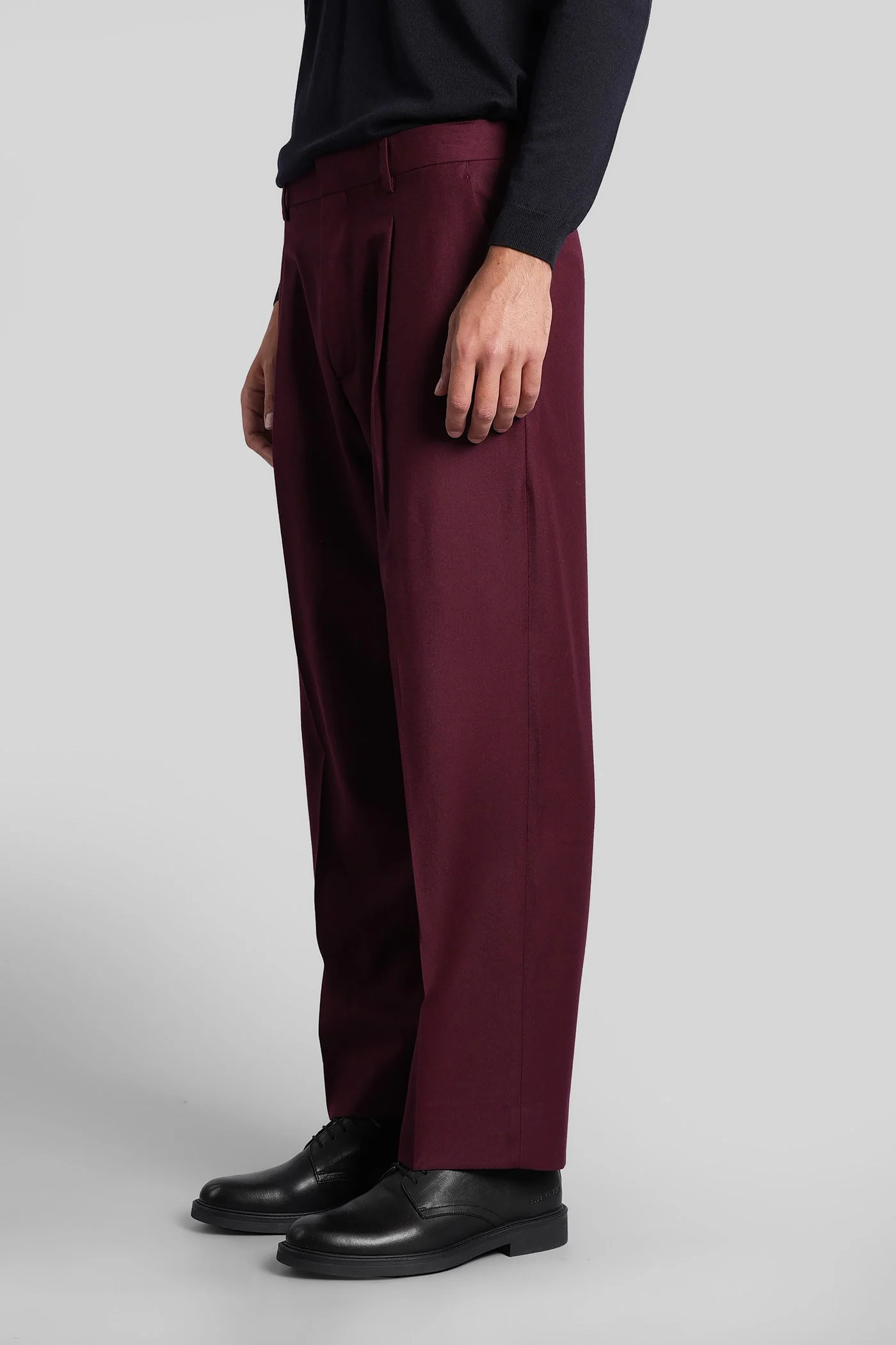 Vincent Pants in bordeaux wool - Image 4