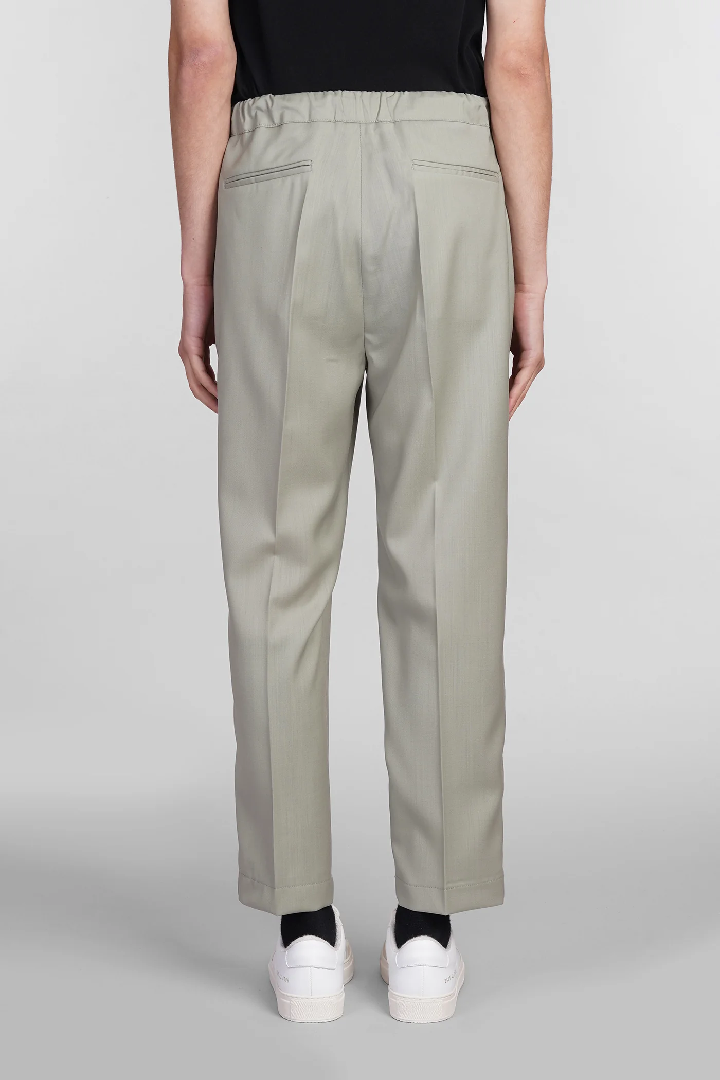 Vincent Pants in green wool - Image 3