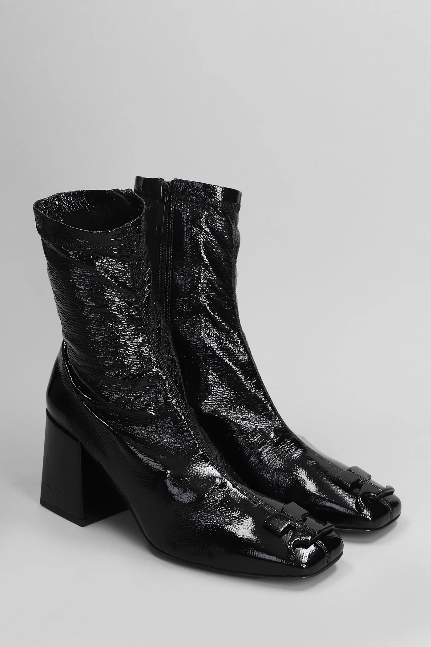 Ankle boots in black leather - Image 2