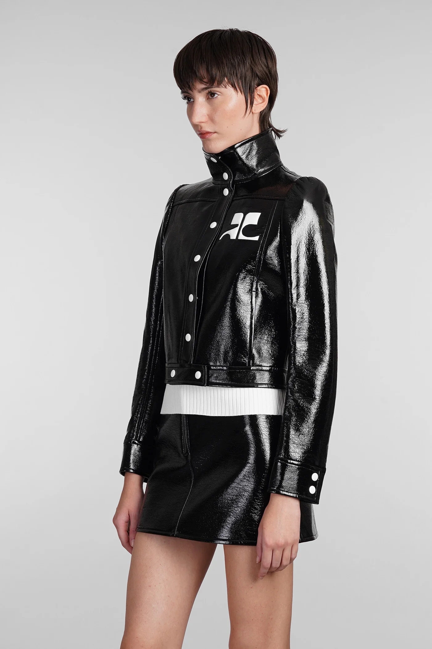 Casual jacket in black Polyuretan - Image 4